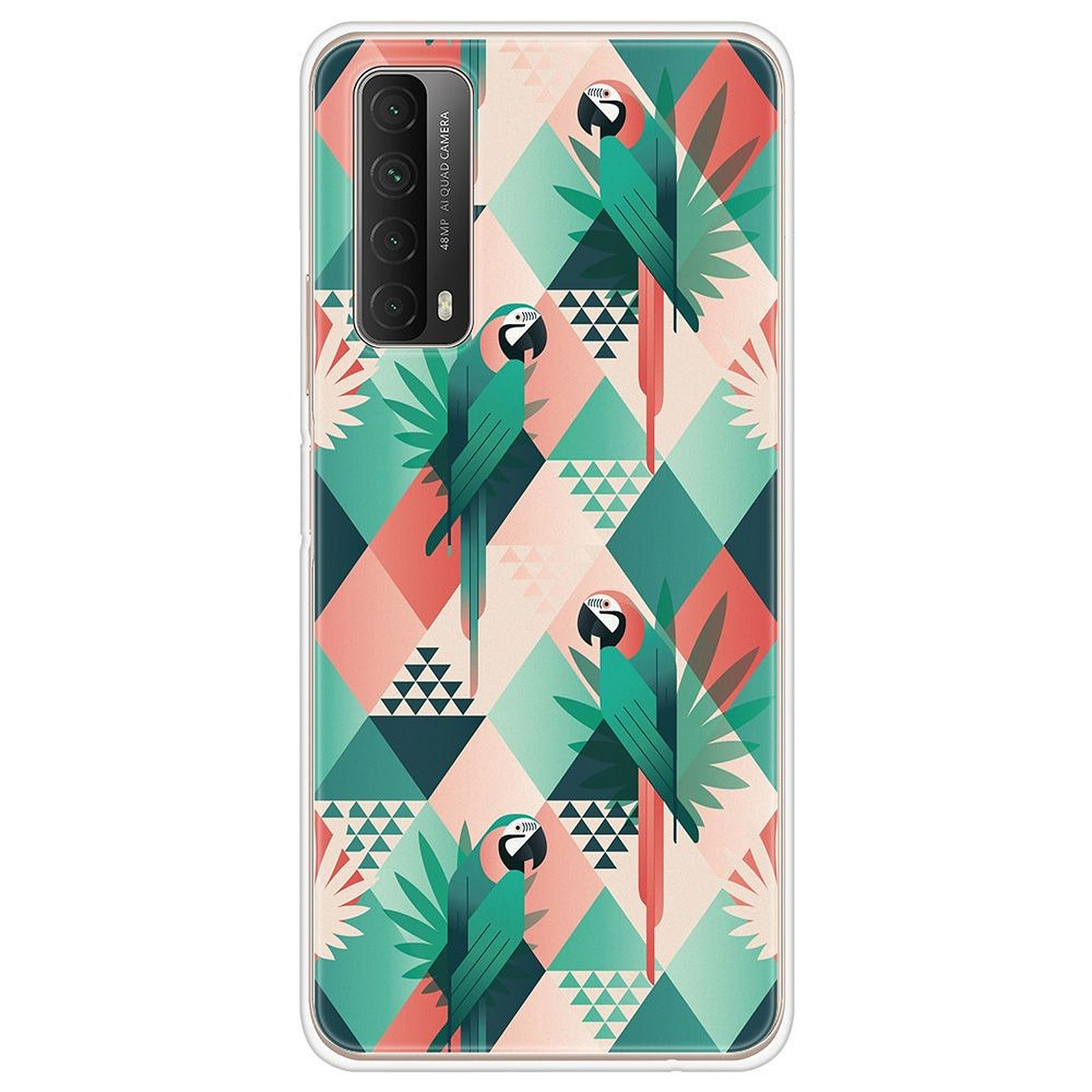 1001 Coques Coque silicone gel Huawei P Smart 2021 motif Perroquet ge´ome´trique - Coque telephone 1001Coques