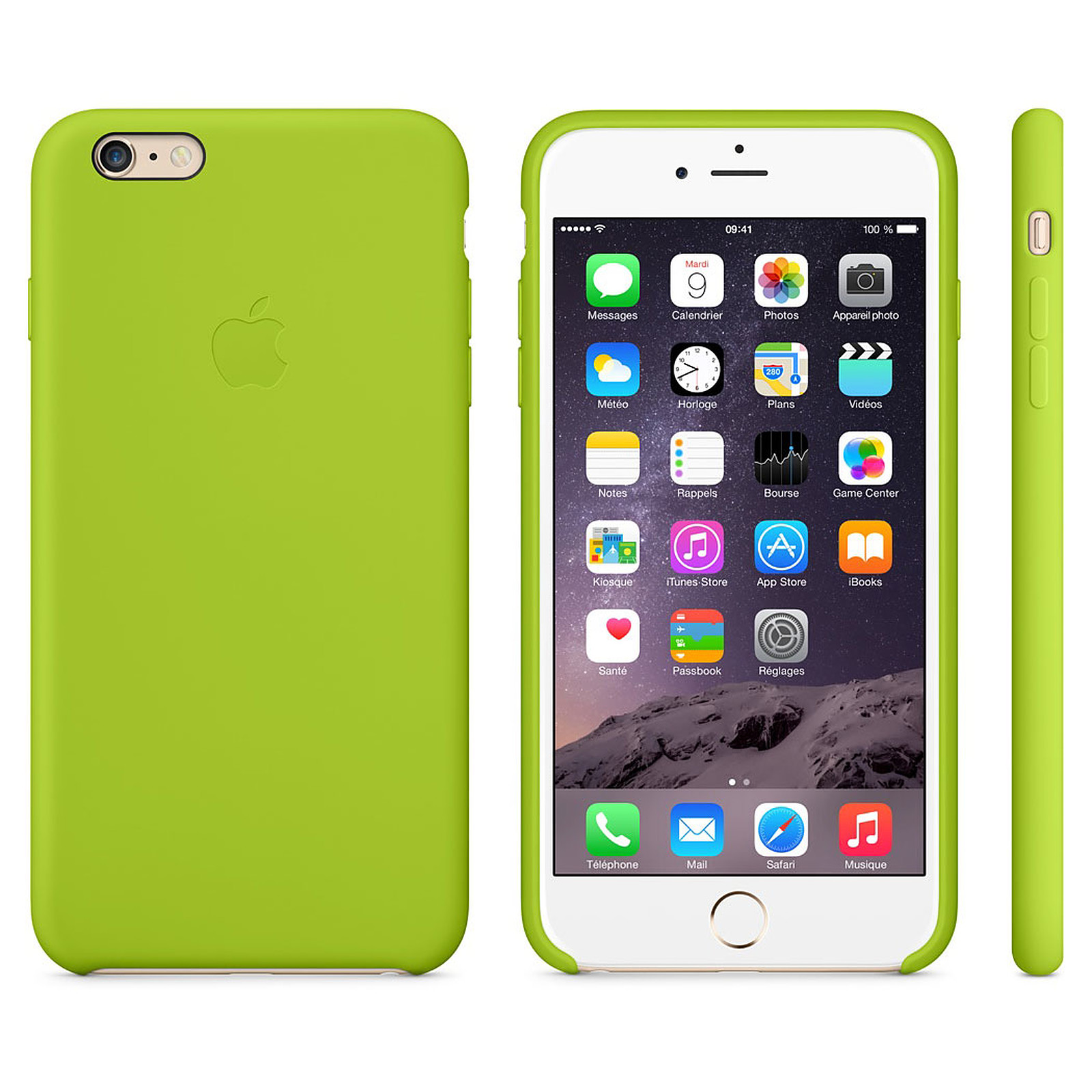Apple Coque en silicone Vert Apple iPhone 6 Plus - Coque telephone Apple