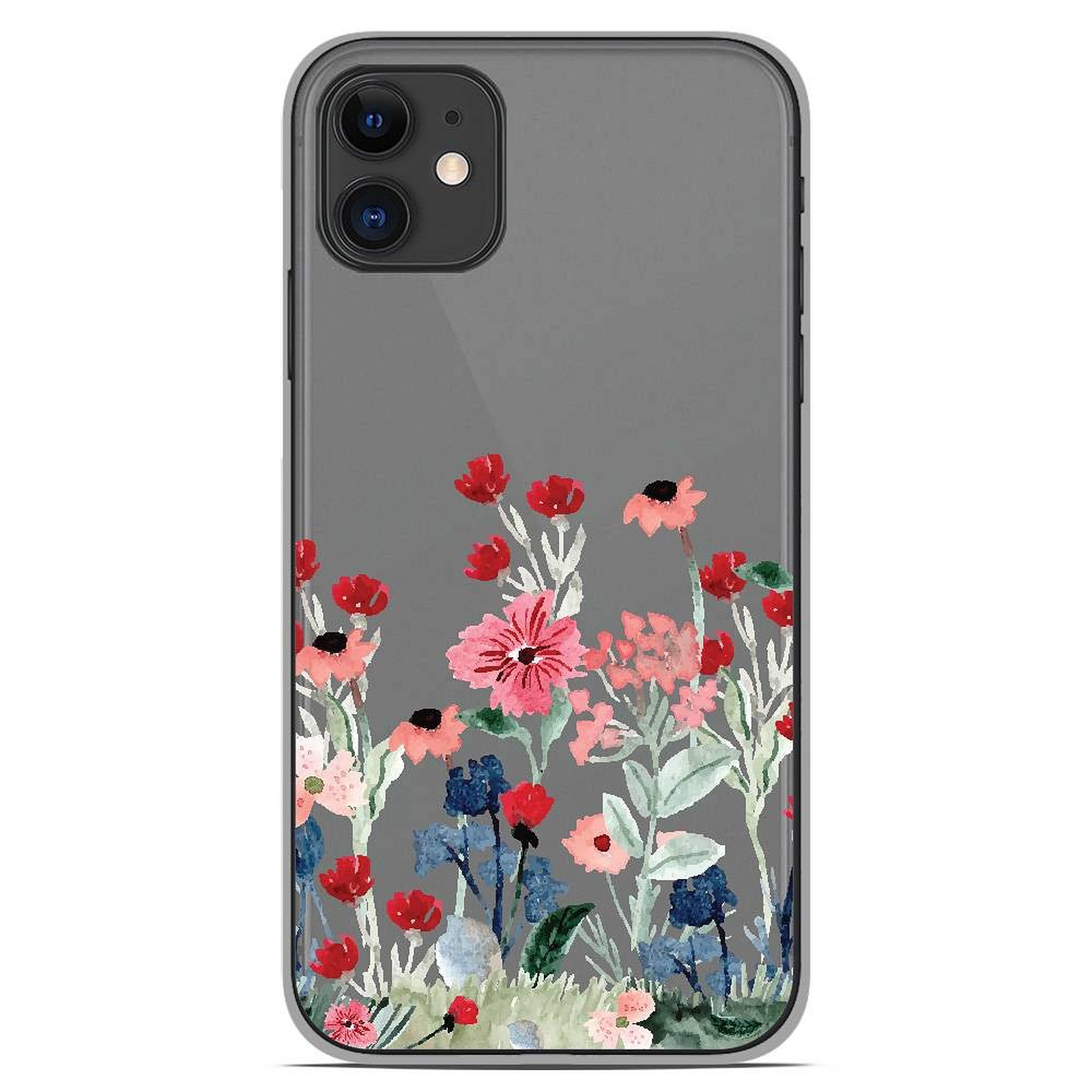 1001 Coques Coque silicone gel Apple iPhone 11 motif Printemps en fleurs - Coque telephone 1001Coques