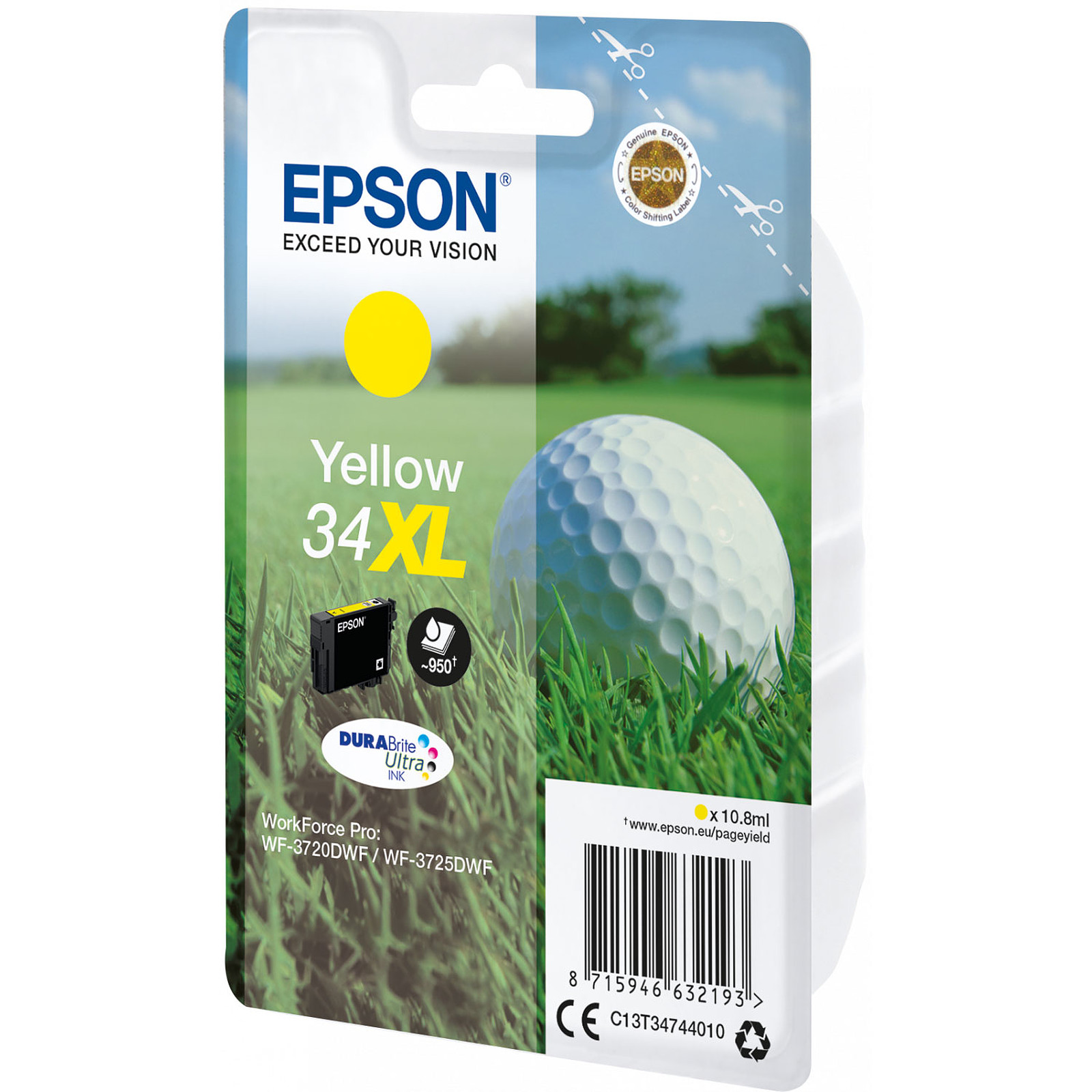 Epson Balle de Golf Jaune 34XL - Cartouche imprimante Epson