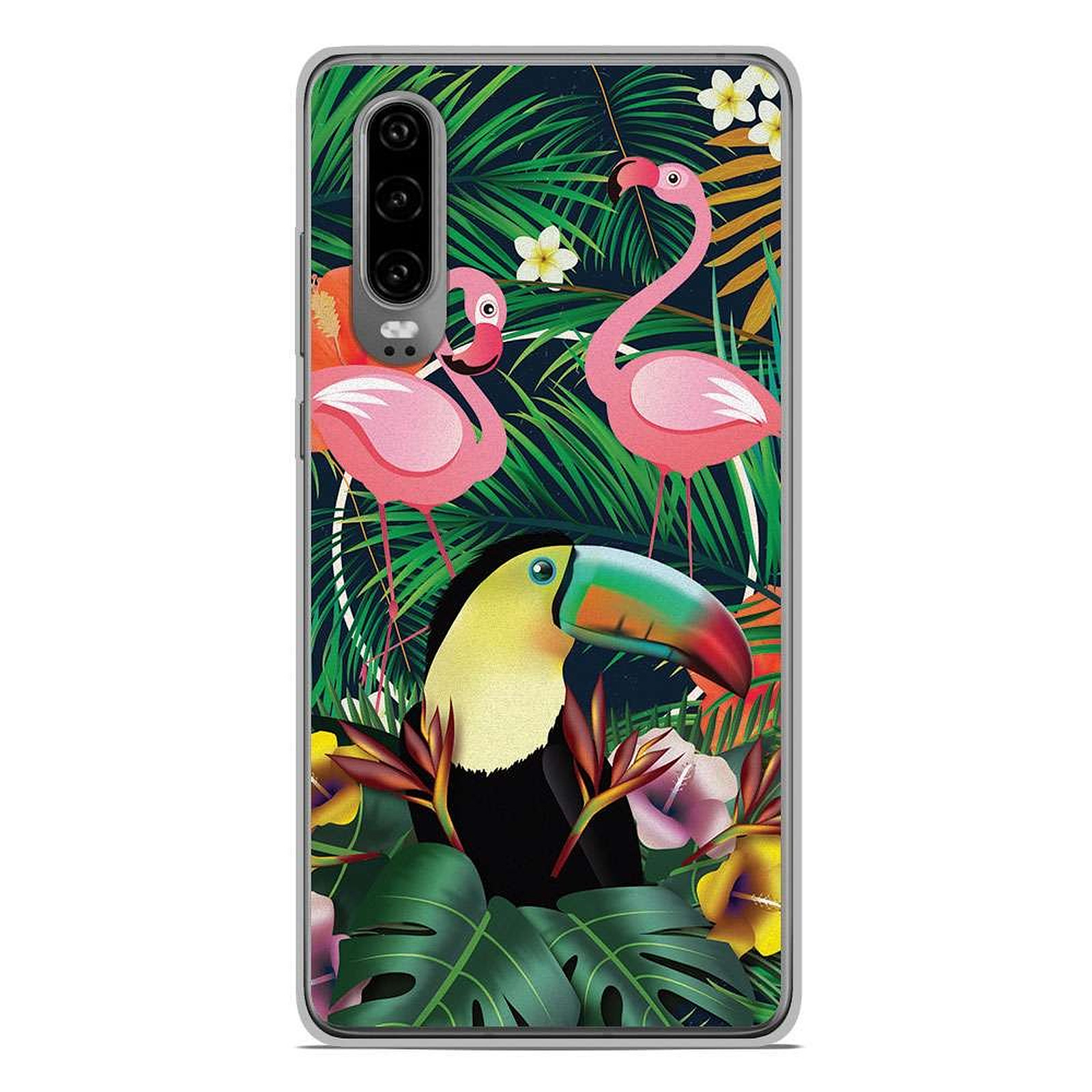 1001 Coques Coque silicone gel Huawei P30 motif Tropical Toucan - Coque telephone 1001Coques