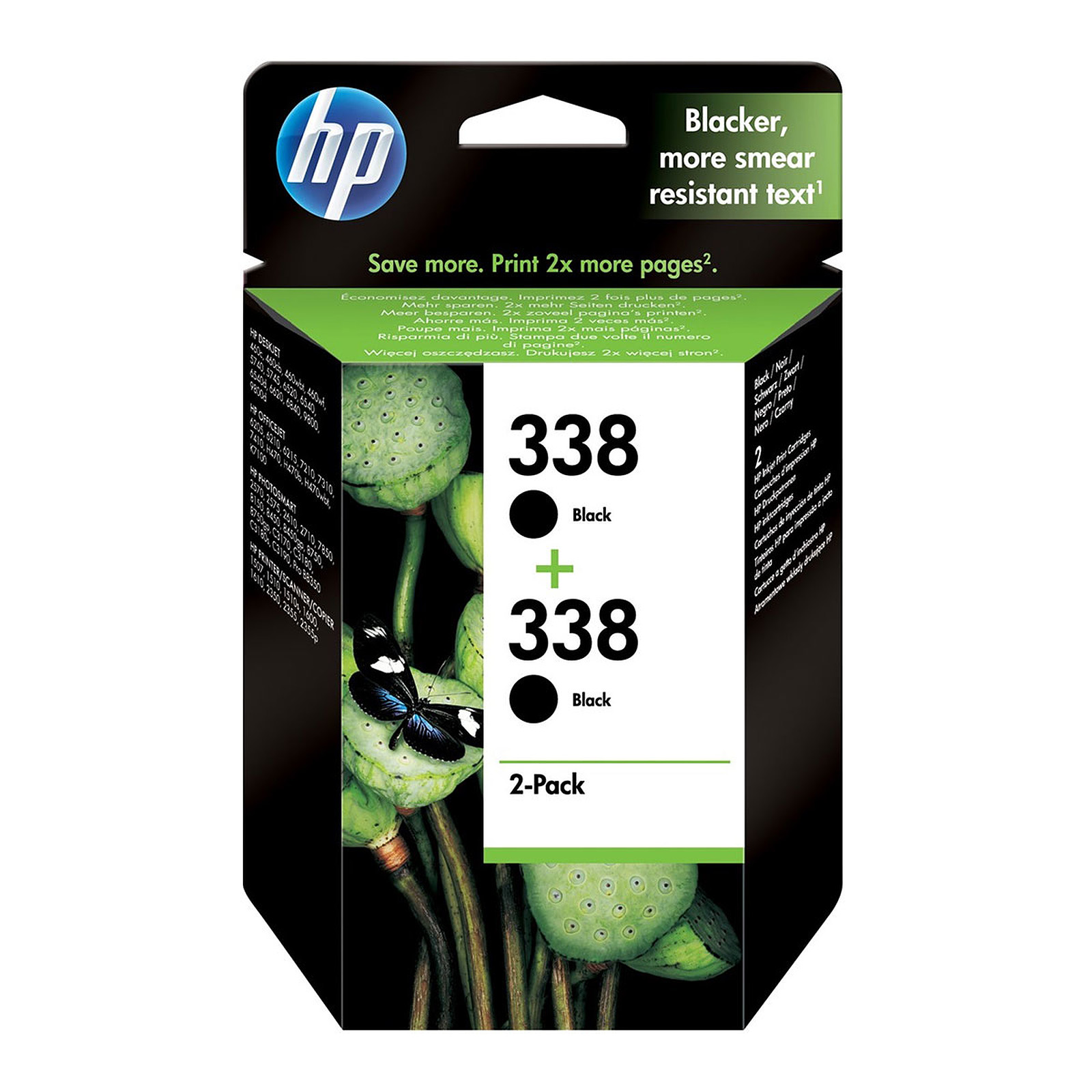 HP 338 Pack de 2 (CB331EE) - Noir - Cartouche imprimante HP