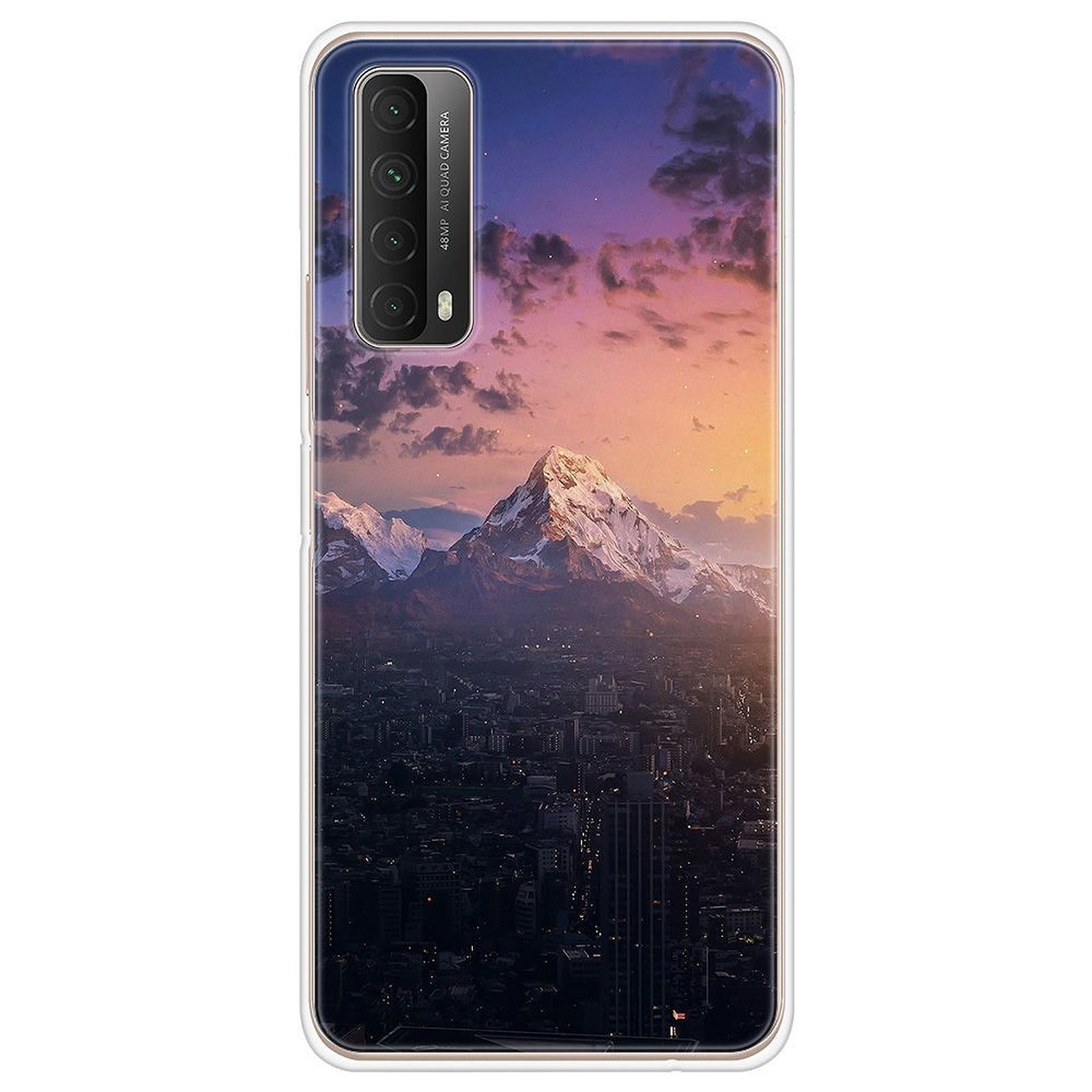 1001 Coques Coque silicone gel Huawei P Smart 2021 motif Montagnes urbaines - Coque telephone 1001Coques