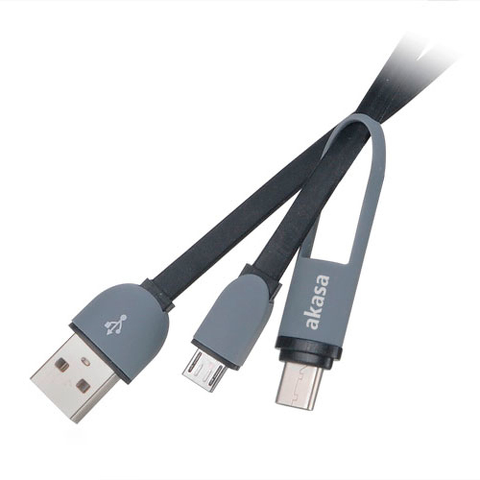 Akasa Cable 2-en-1 USB Type-C et Micro USB B vers USB 2.0 Type-A - USB Akasa