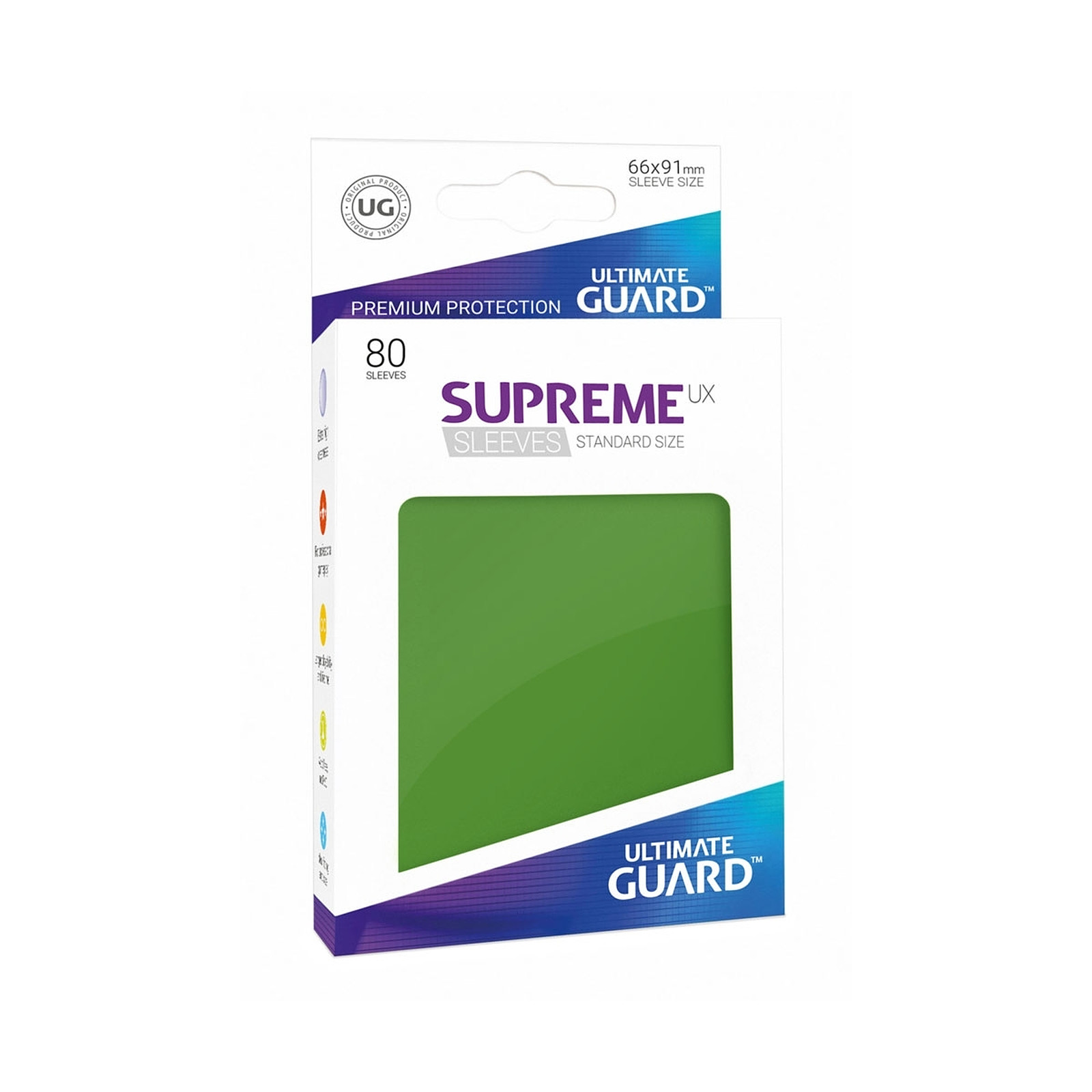 Ultimate Guard - 80 pochettes Supreme UX Sleeves taille standard Vert - Accessoire jeux Ultimate Guard