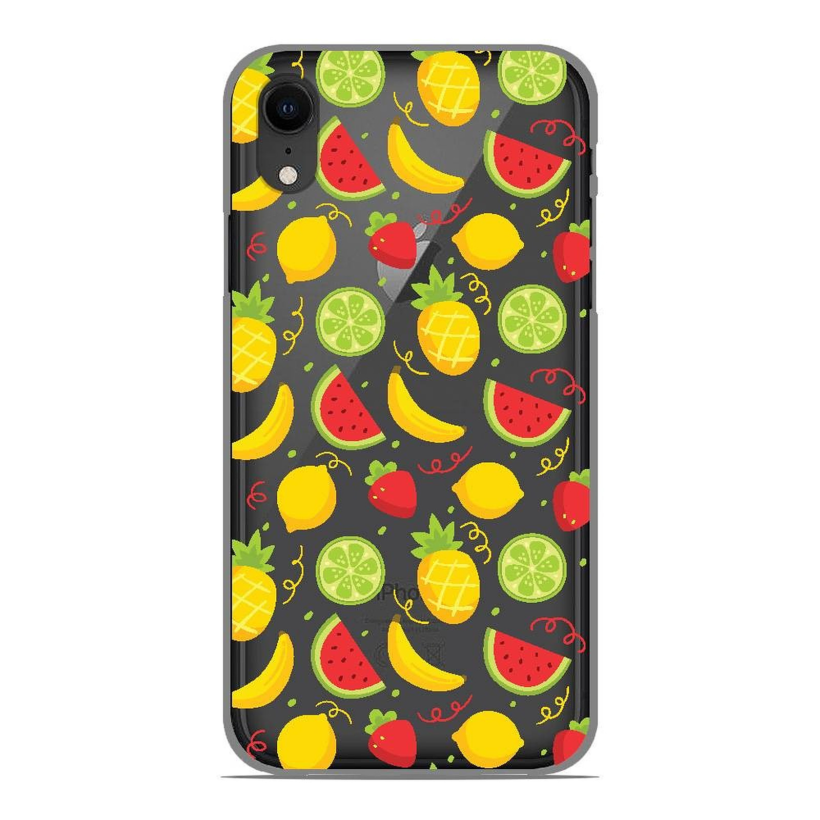 1001 Coques Coque silicone gel Apple iPhone XR motif Fruits tropicaux - Coque telephone 1001Coques