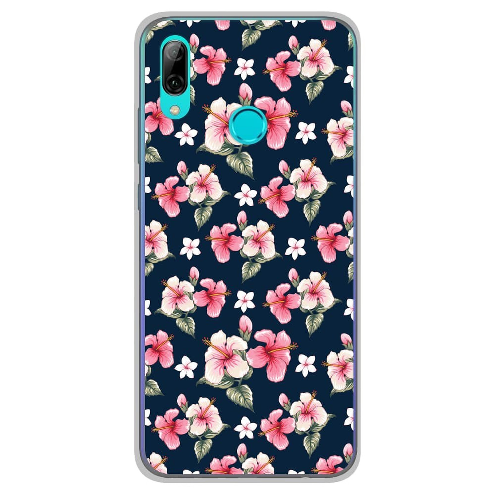 1001 Coques Coque silicone gel Huawei P Smart 2019 motif Hibiscus Vintage - Coque telephone 1001Coques