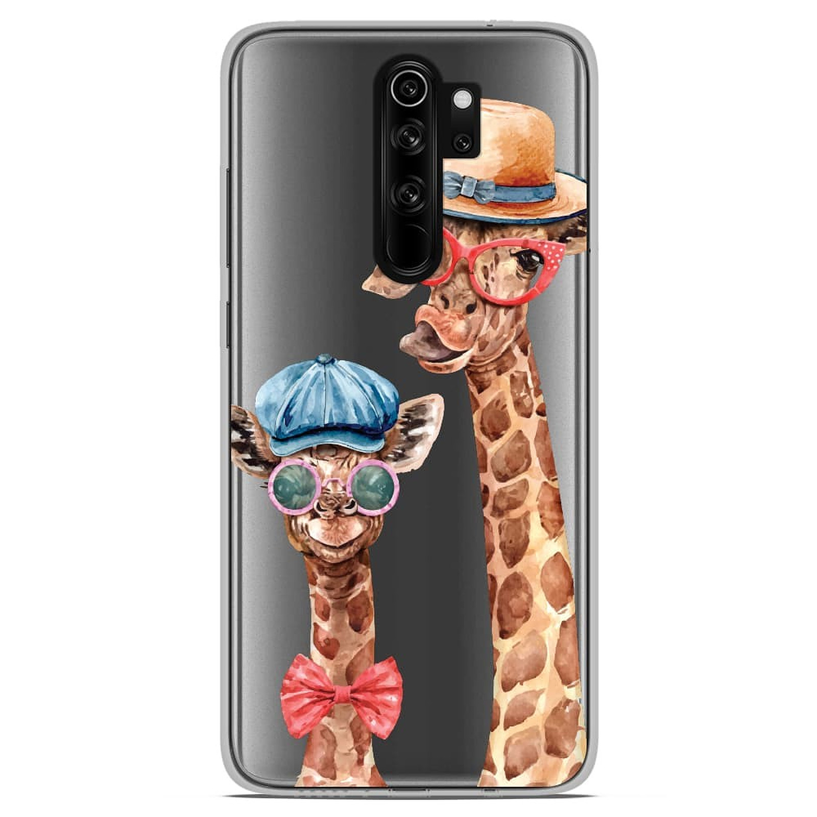 1001 Coques Coque silicone gel Xiaomi Redmi Note 8 Pro motif Funny Girafe - Coque telephone 1001Coques