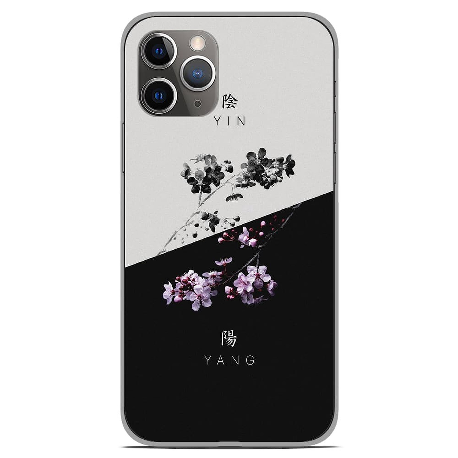 1001 Coques Coque silicone gel Apple iPhone 11 Pro motif Yin et Yang - Coque telephone 1001Coques