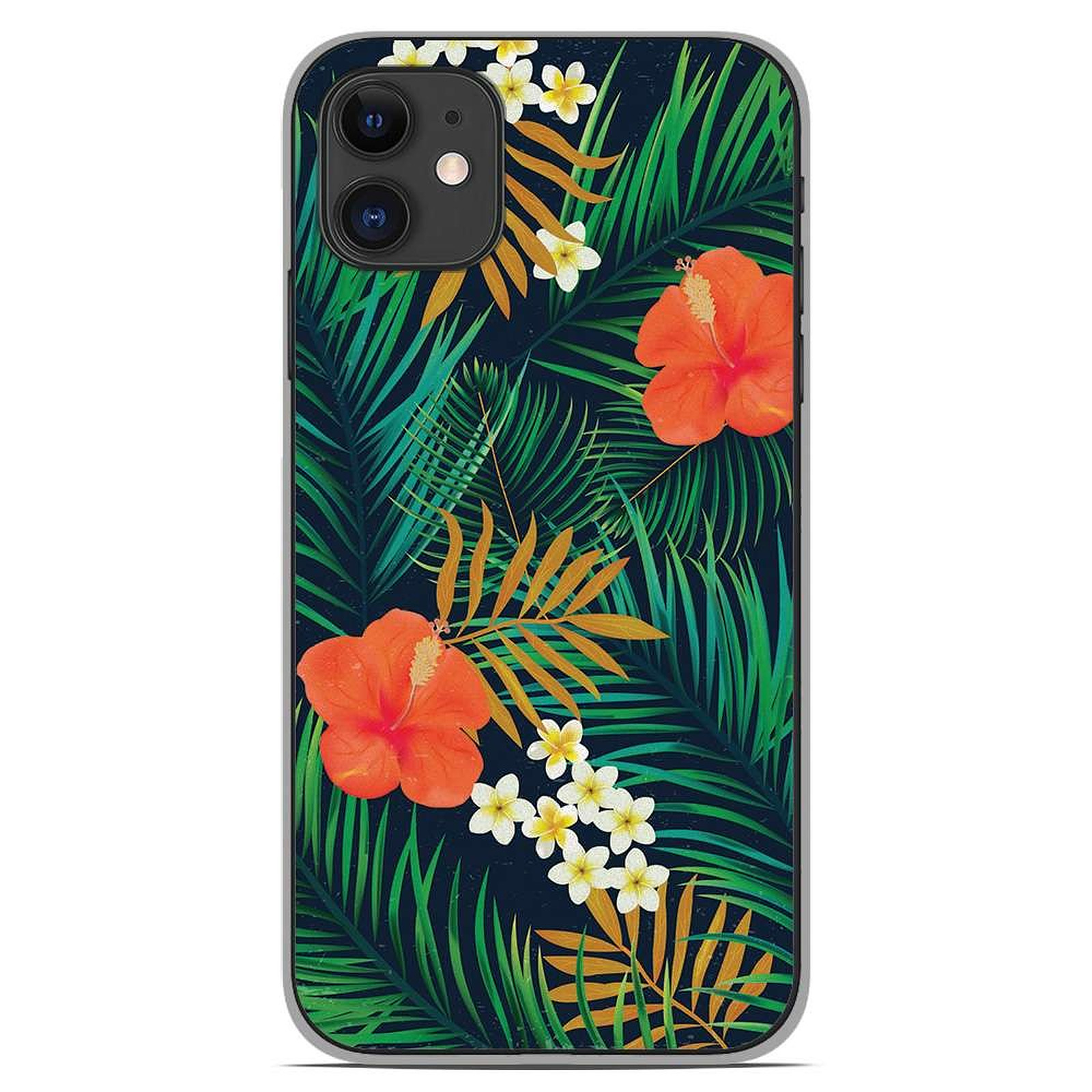 1001 Coques Coque silicone gel Apple iPhone 11 motif Tropical - Coque telephone 1001Coques