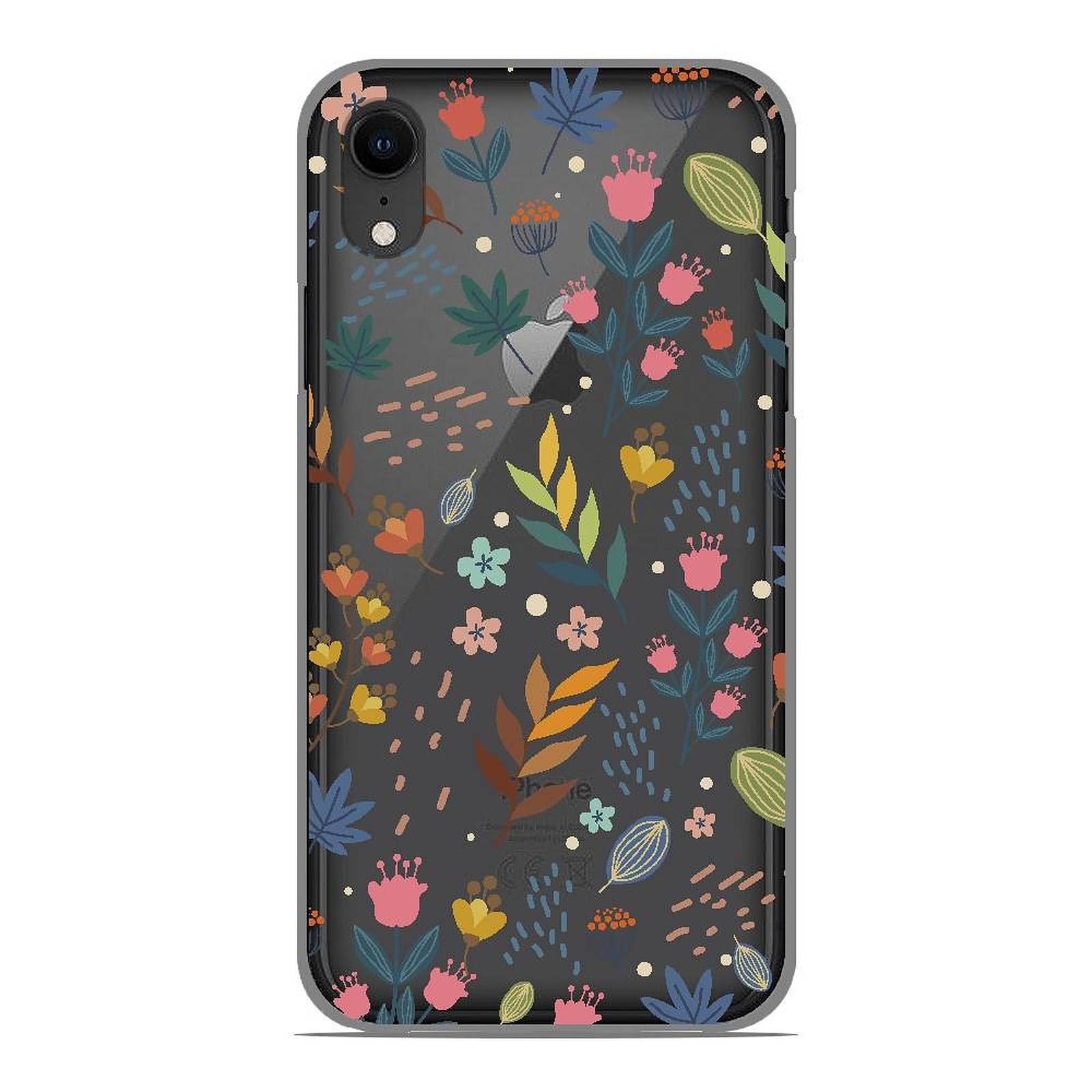 1001 Coques Coque silicone gel Apple iPhone XR motif Fleurs colorees - Coque telephone 1001Coques