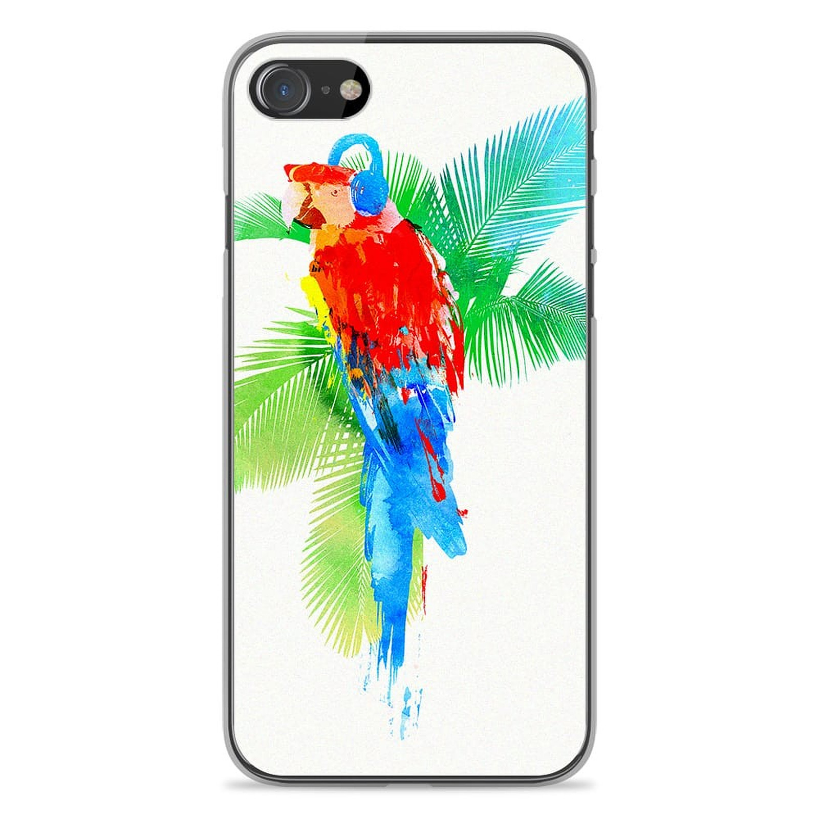 1001 Coques Coque silicone gel Apple iPhone SE 2020 motif RF Tropical party - Coque telephone 1001Coques