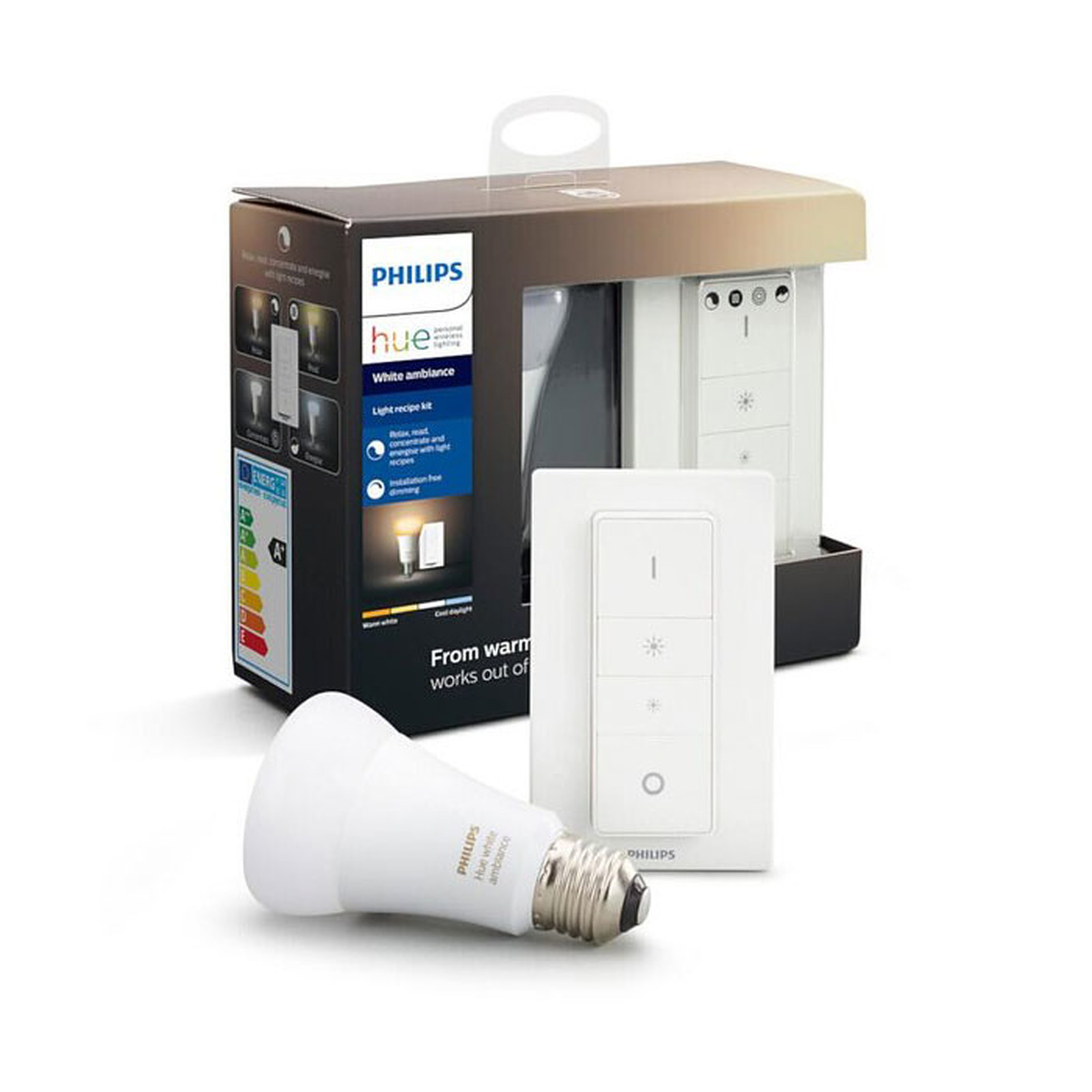 Philips Hue White Ambiance Kit E27 Bluetooth - Ampoule connectee Philips