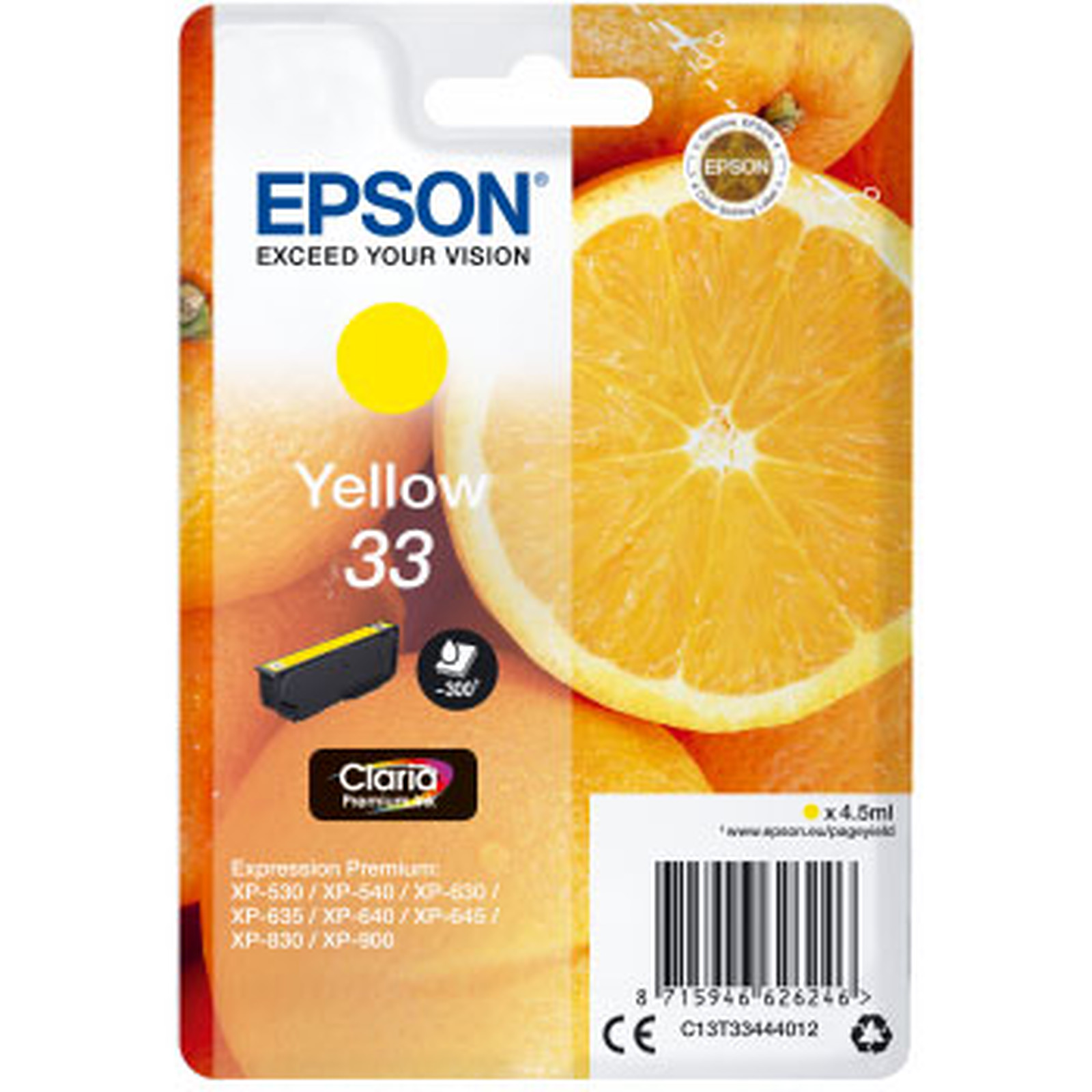 Epson Oranges 33 Jaune - Cartouche imprimante Epson
