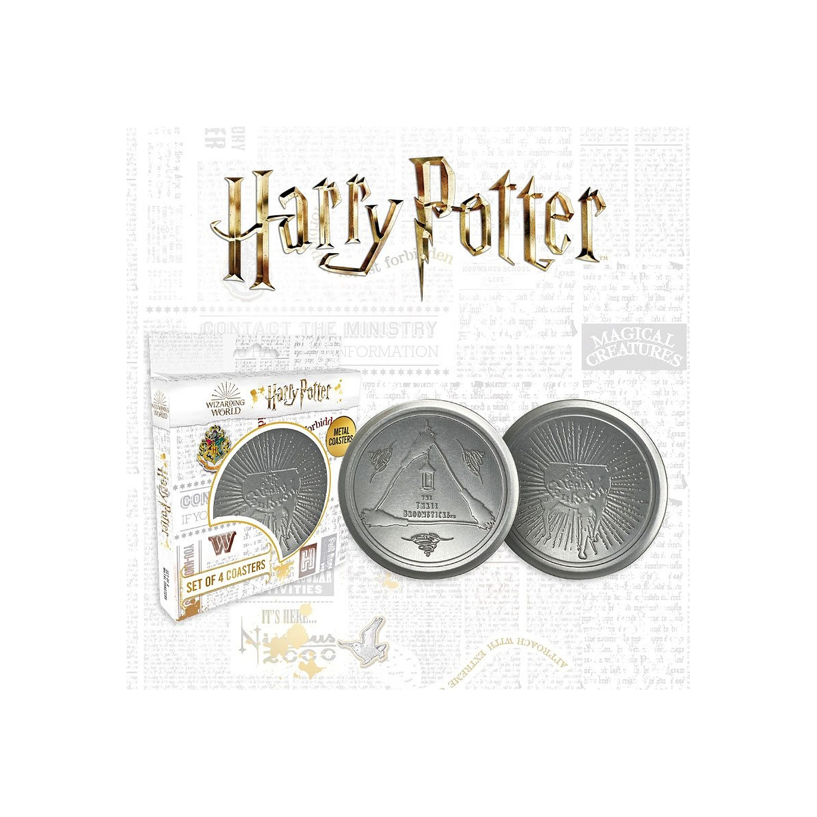 Harry Potter - Pack 4 sous-verres Leaky Cauldron - Vaisselle Fanattik