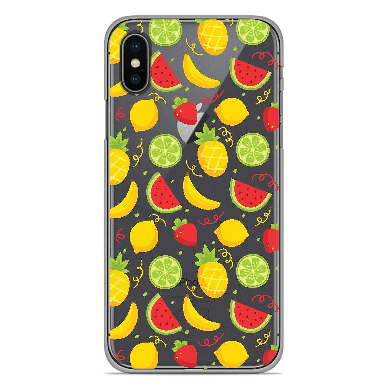 1001 Coques Coque silicone gel Apple iPhone XS Max motif Fruits tropicaux - Coque telephone 1001Coques