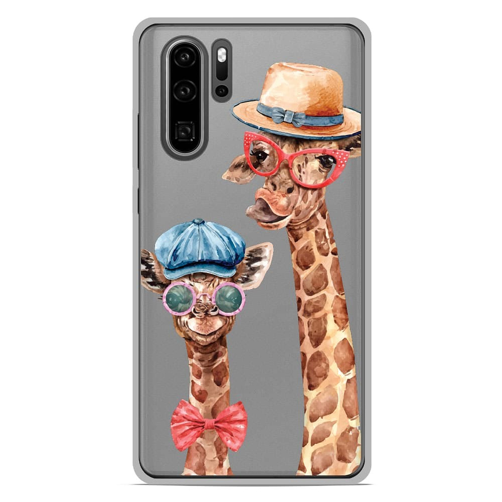 1001 Coques Coque silicone gel Huawei P30 Pro motif Funny Girafe - Coque telephone 1001Coques