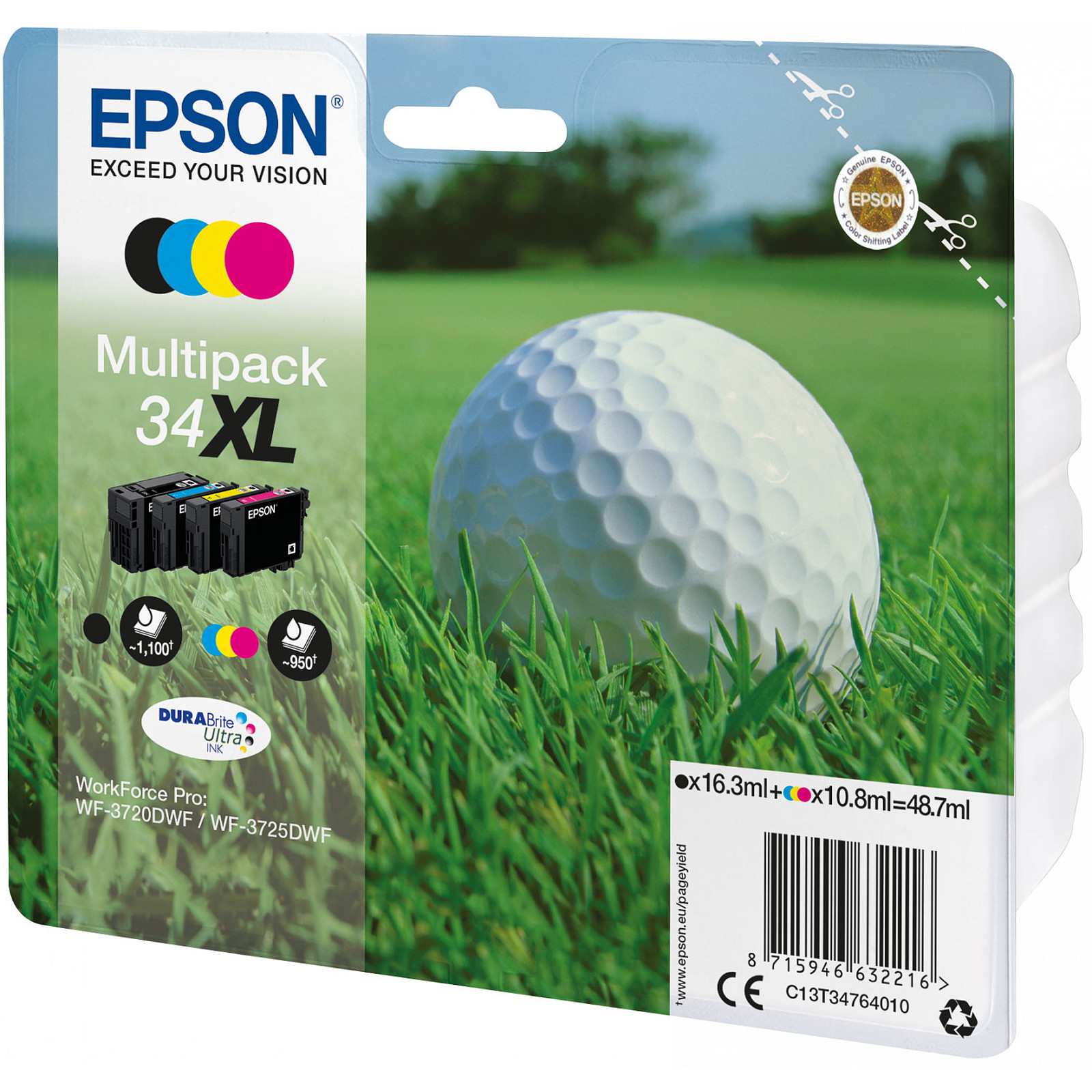 Epson Balle de Golf Multipack 34XL - Cartouche imprimante Epson