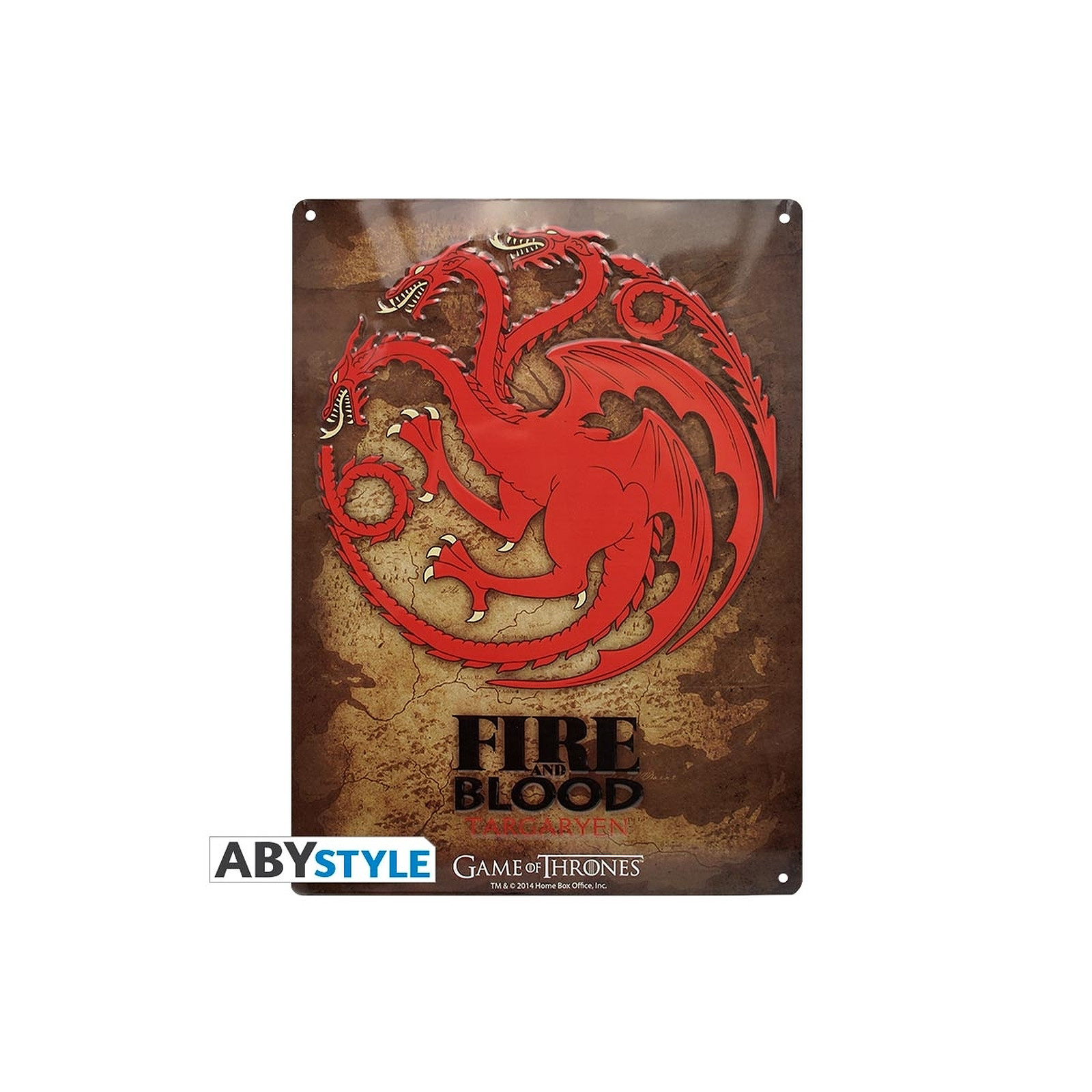 Game of Thrones - Plaque metal Targaryen - Figurines Abystyle
