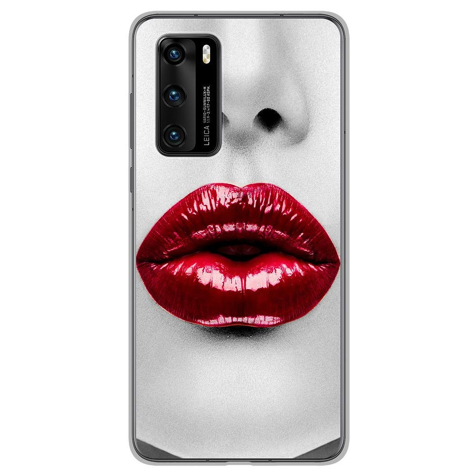 1001 Coques Coque silicone gel Huawei P40 motif Lèvres Rouges - Coque telephone 1001Coques