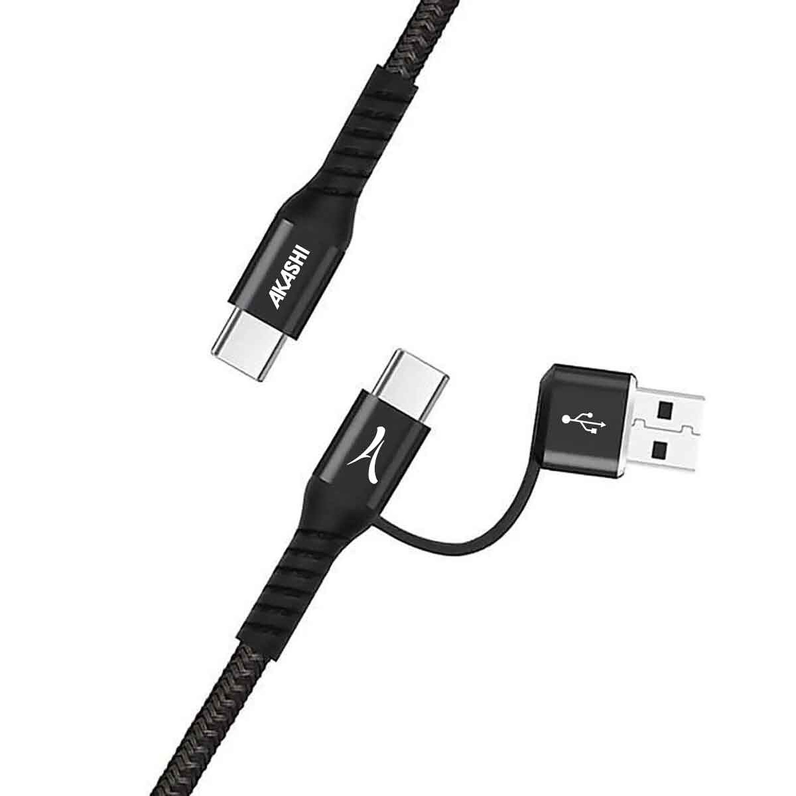 Akashi Cable 2-en-1 USB-C vers USB-C / USB-A - USB Akashi