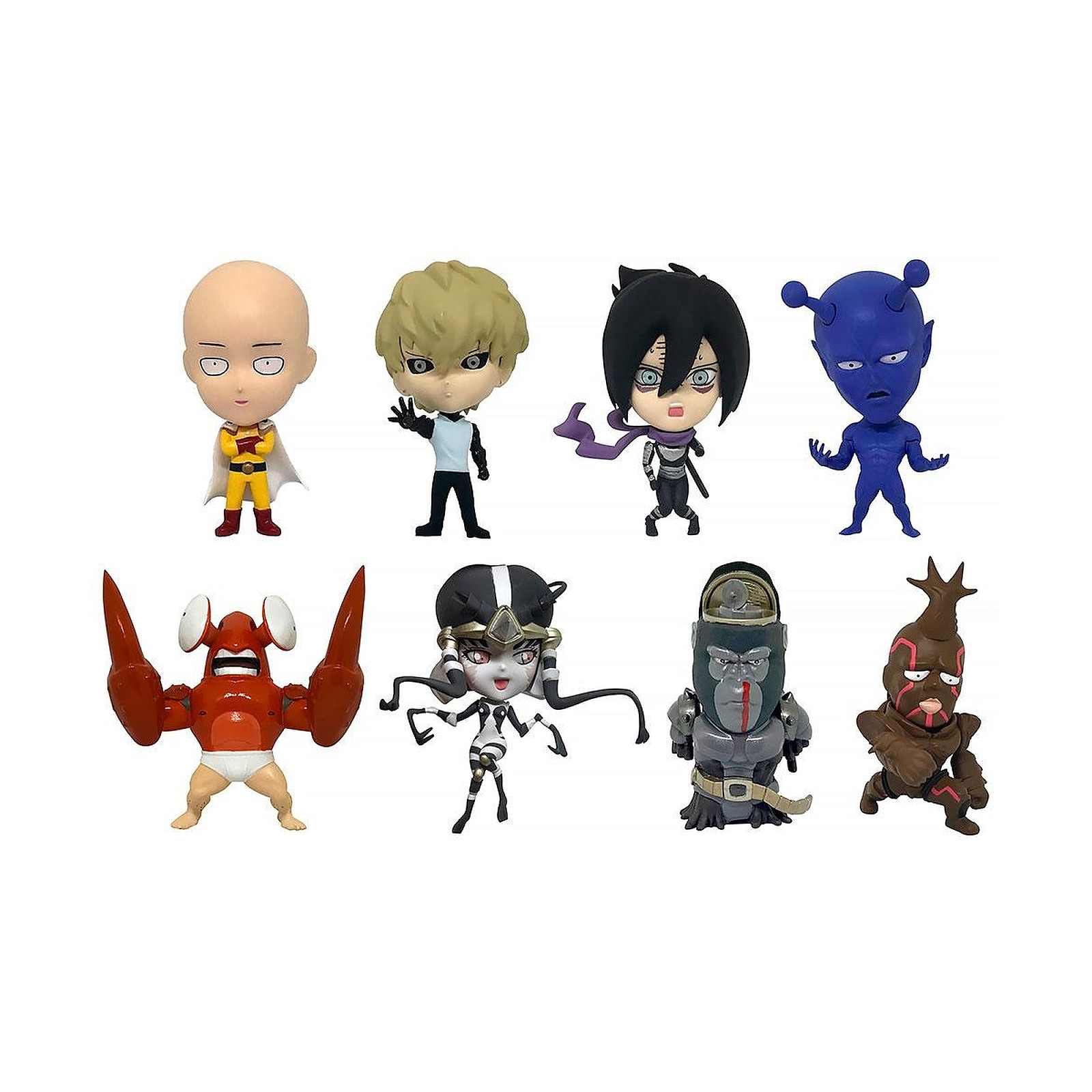 One Punch Man - Pack 8 figurines 16d Collectible Figure Collection Vol. 1 6 cm - Figurines Generique