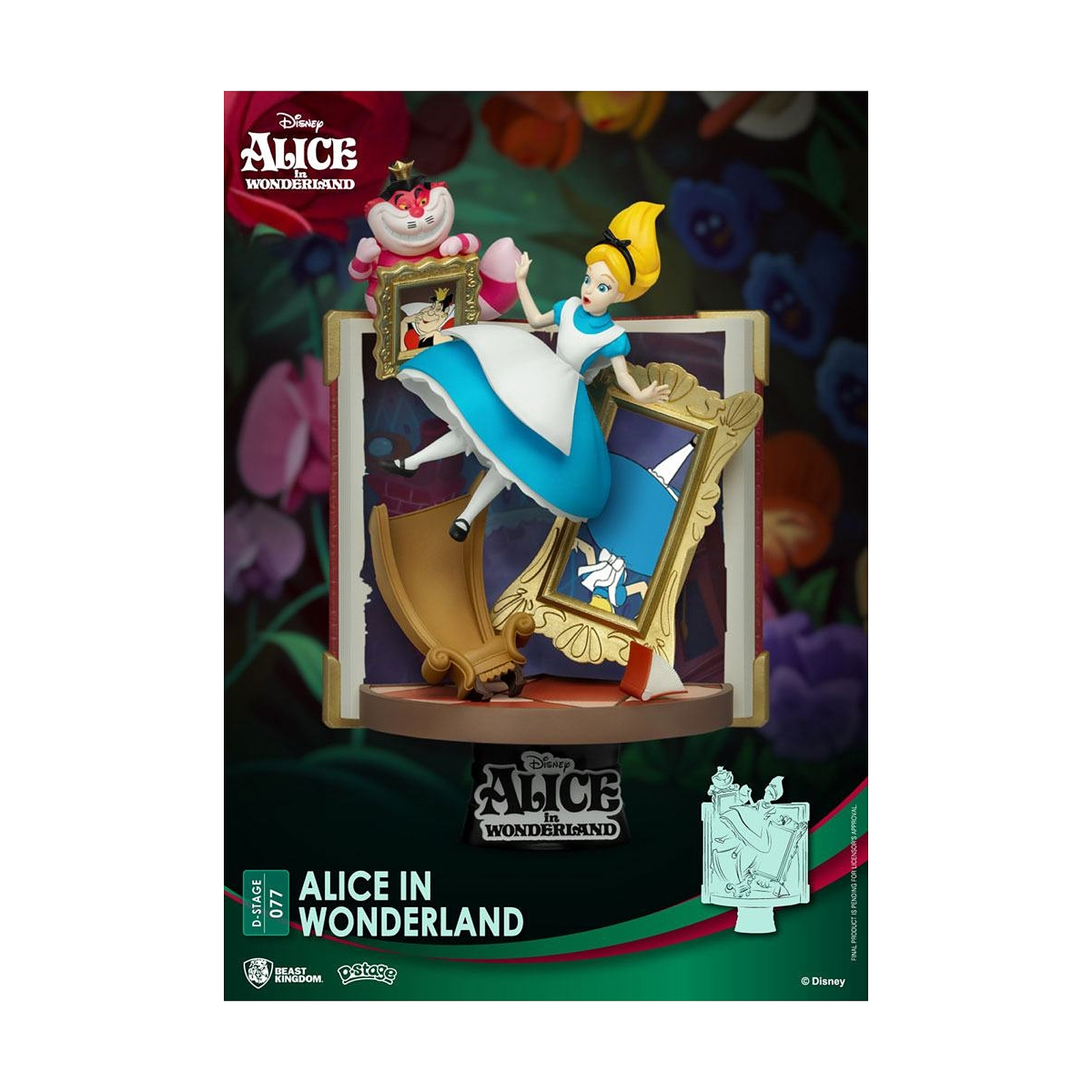 Disney - Diorama D-Stage Story Book Series Alice in Wonderland New Version 15 cm - Figurines Beast Kingdom Toys