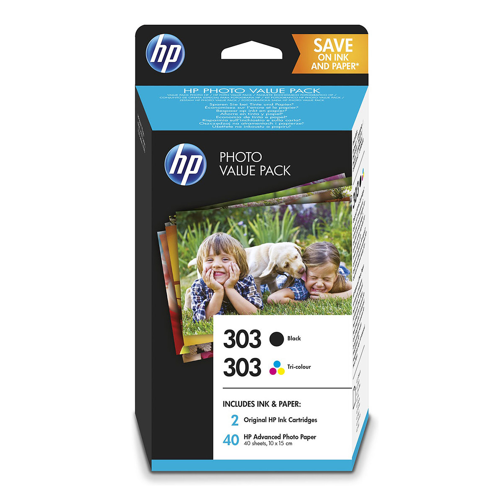 HP 303 Pack de 2 (Z4B62EE) - Noir/3 Couleurs - Cartouche imprimante HP