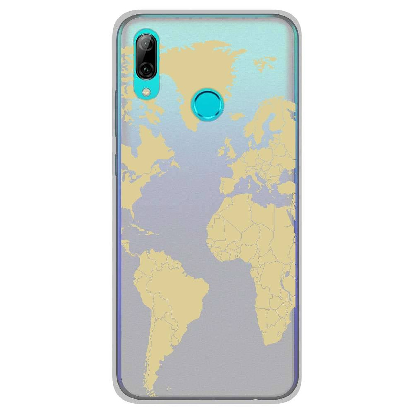 1001 Coques Coque silicone gel Huawei P Smart 2019 motif Map beige - Coque telephone 1001Coques