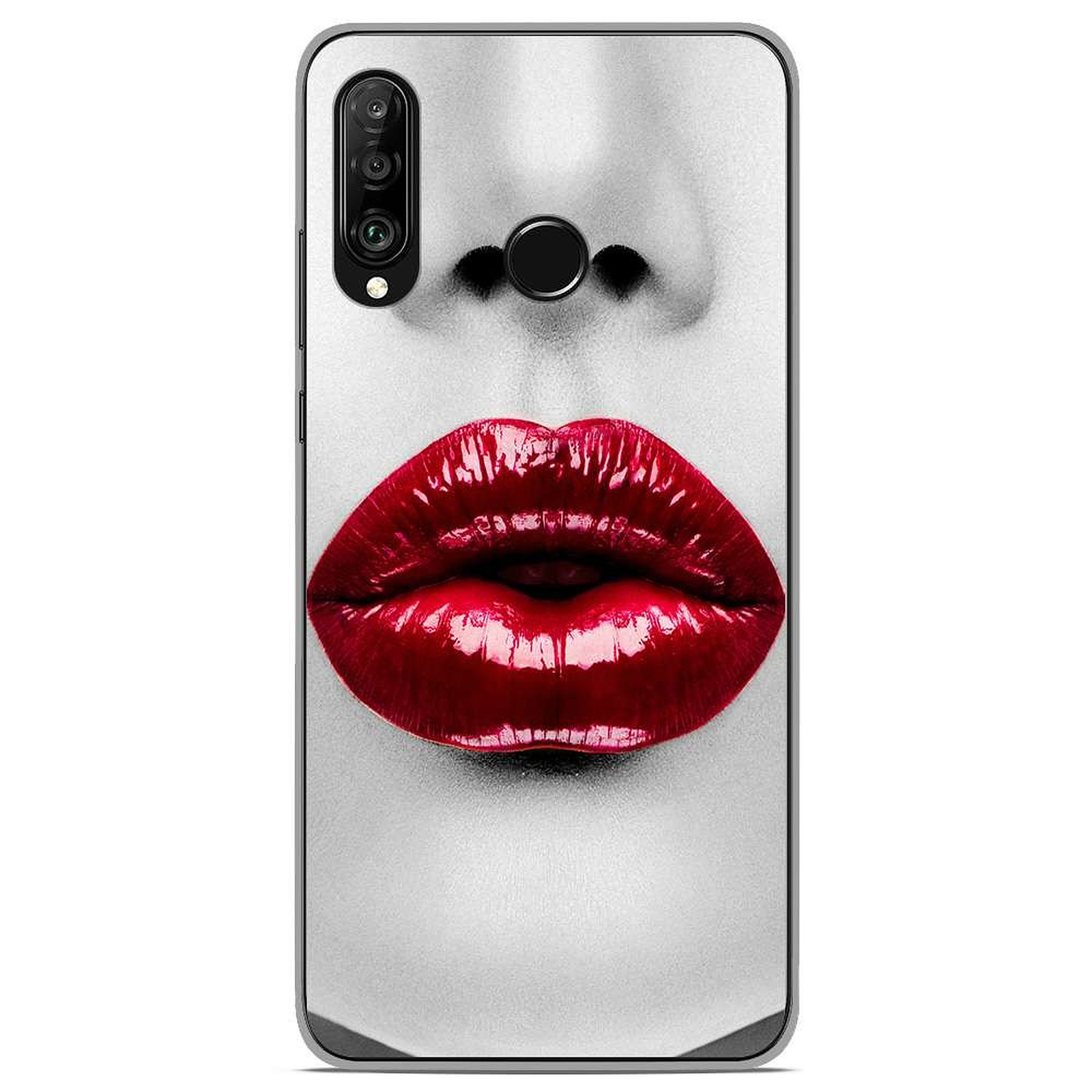 1001 Coques Coque silicone gel Huawei P30 Lite motif Lèvres Rouges - Coque telephone 1001Coques