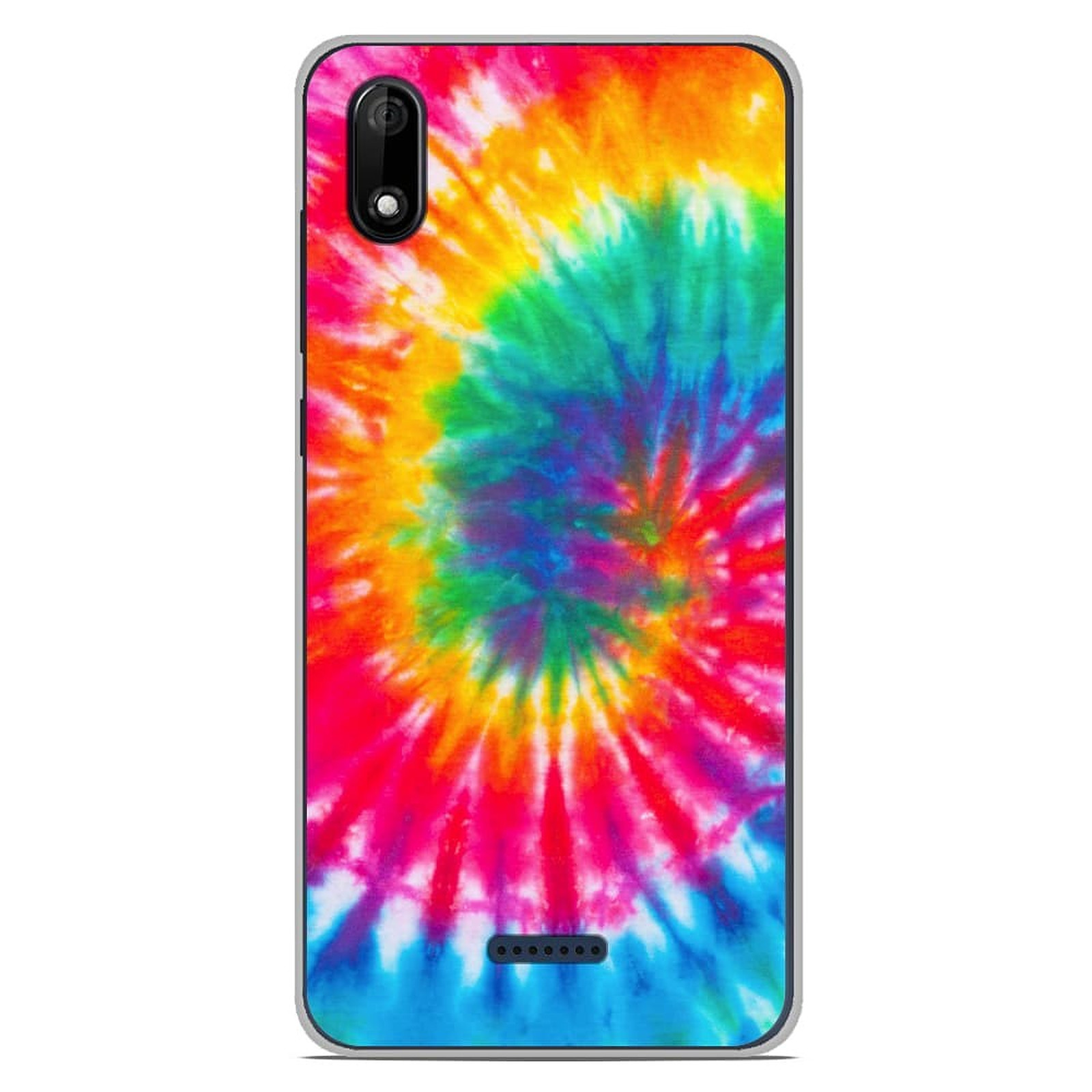 1001 Coques Coque silicone gel Wiko Y80 motif Tie Dye Spirale - Coque telephone 1001Coques