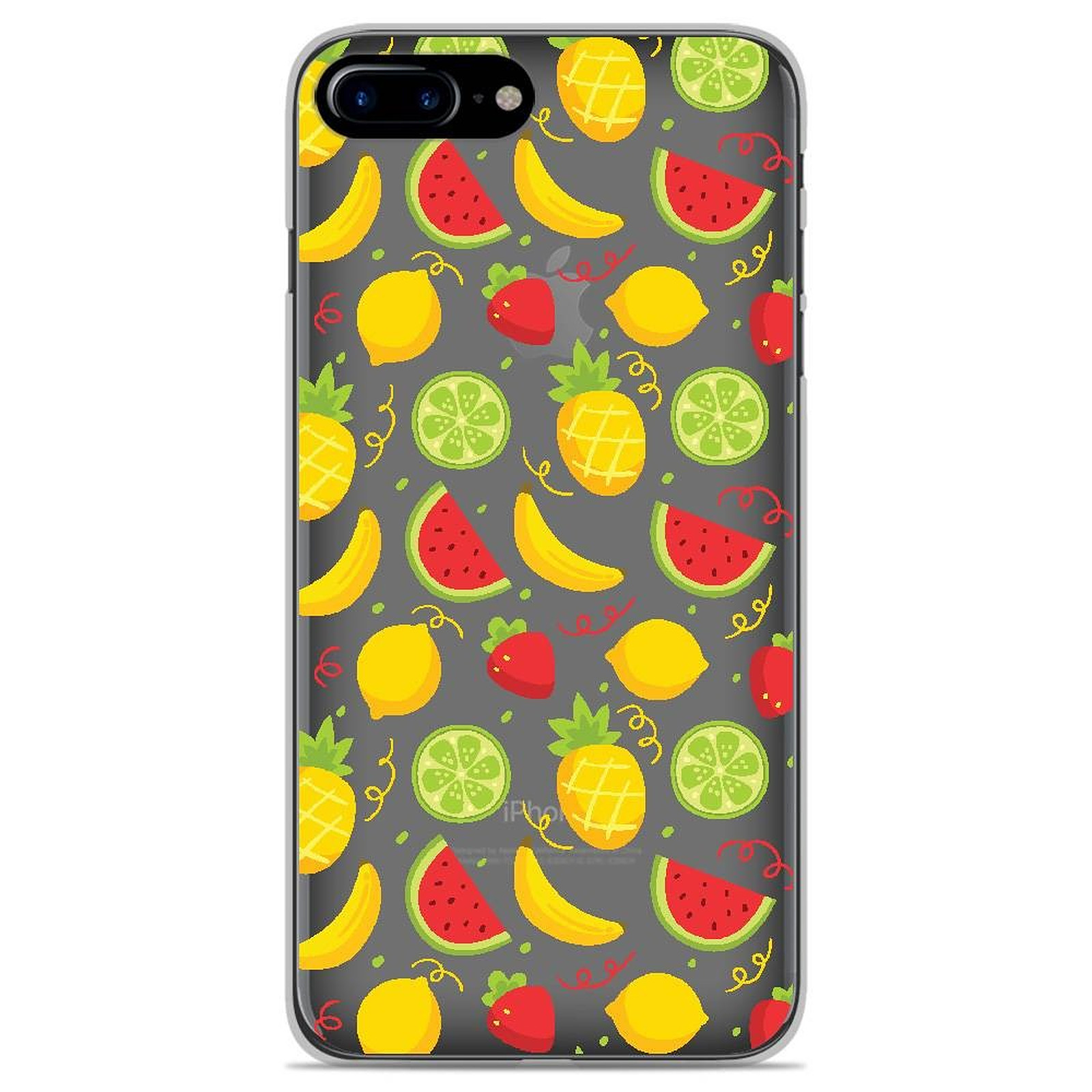1001 Coques Coque silicone gel Apple iPhone 7 Plus motif Fruits tropicaux - Coque telephone 1001Coques