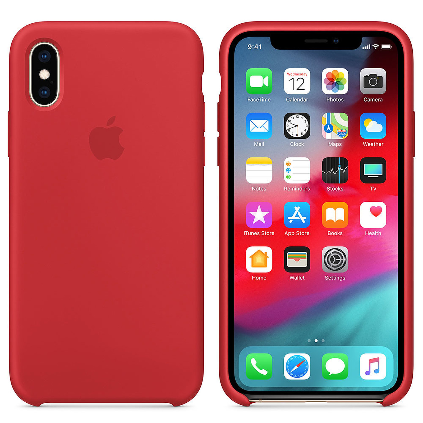 Apple Coque en silicone (PRODUCT)RED Apple iPhone Xs - Coque telephone Apple