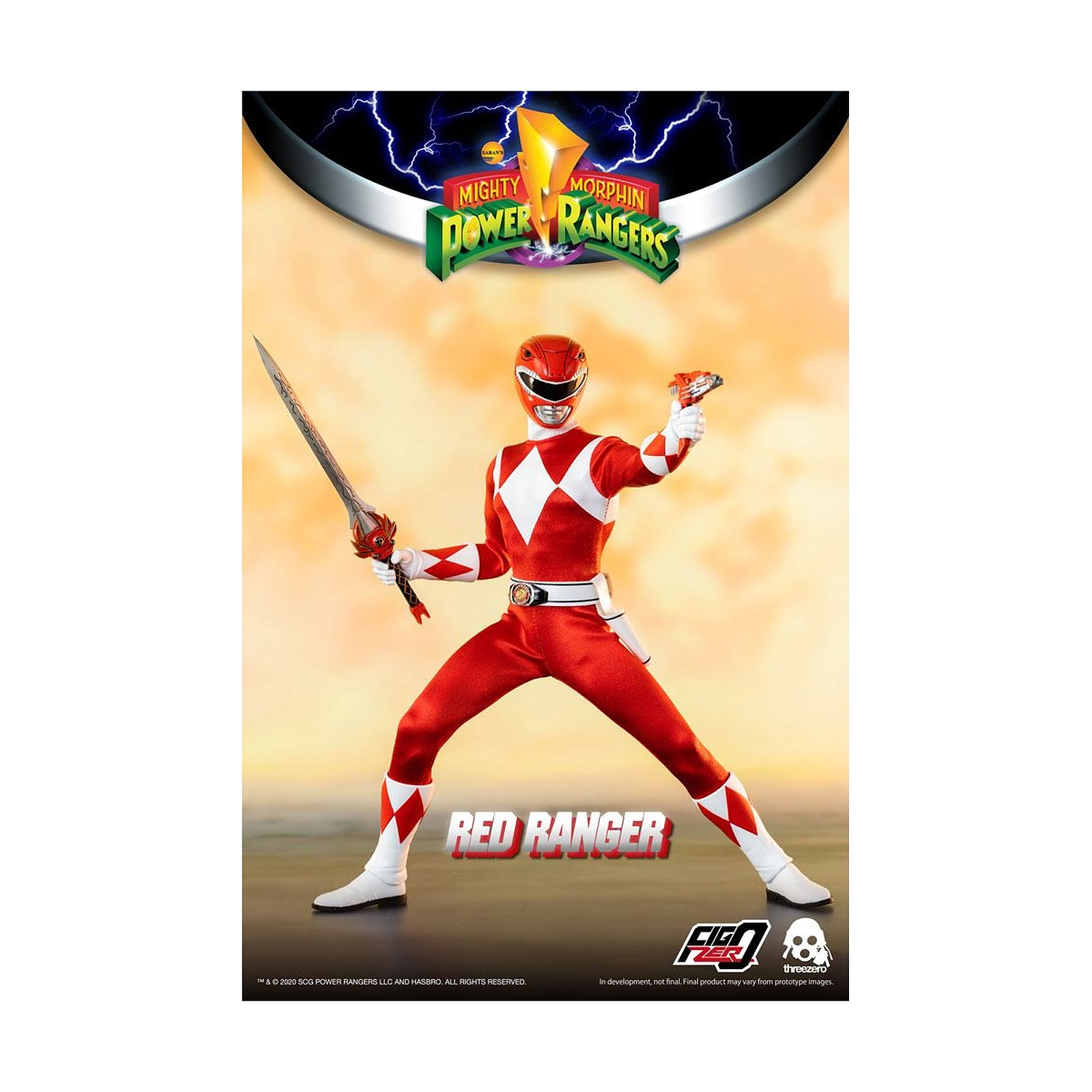 Power Rangers : Mighty Morphin - Figurine FigZero 1/6 Red Ranger 30 cm - Figurines Threezero