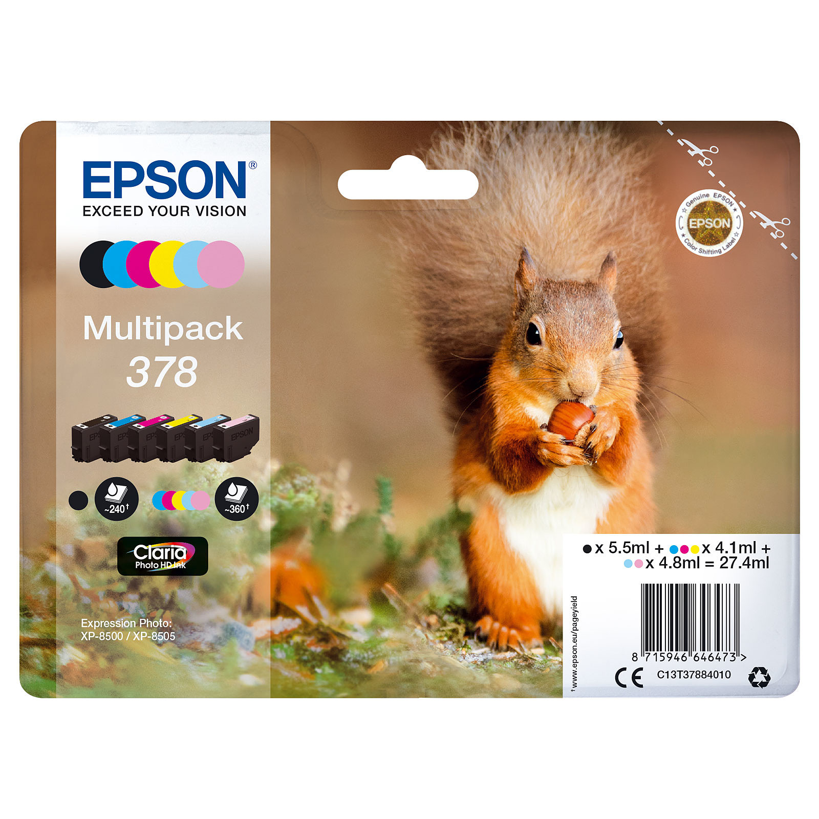 Epson Ecureuil Multipack 378 - Cartouche imprimante Epson