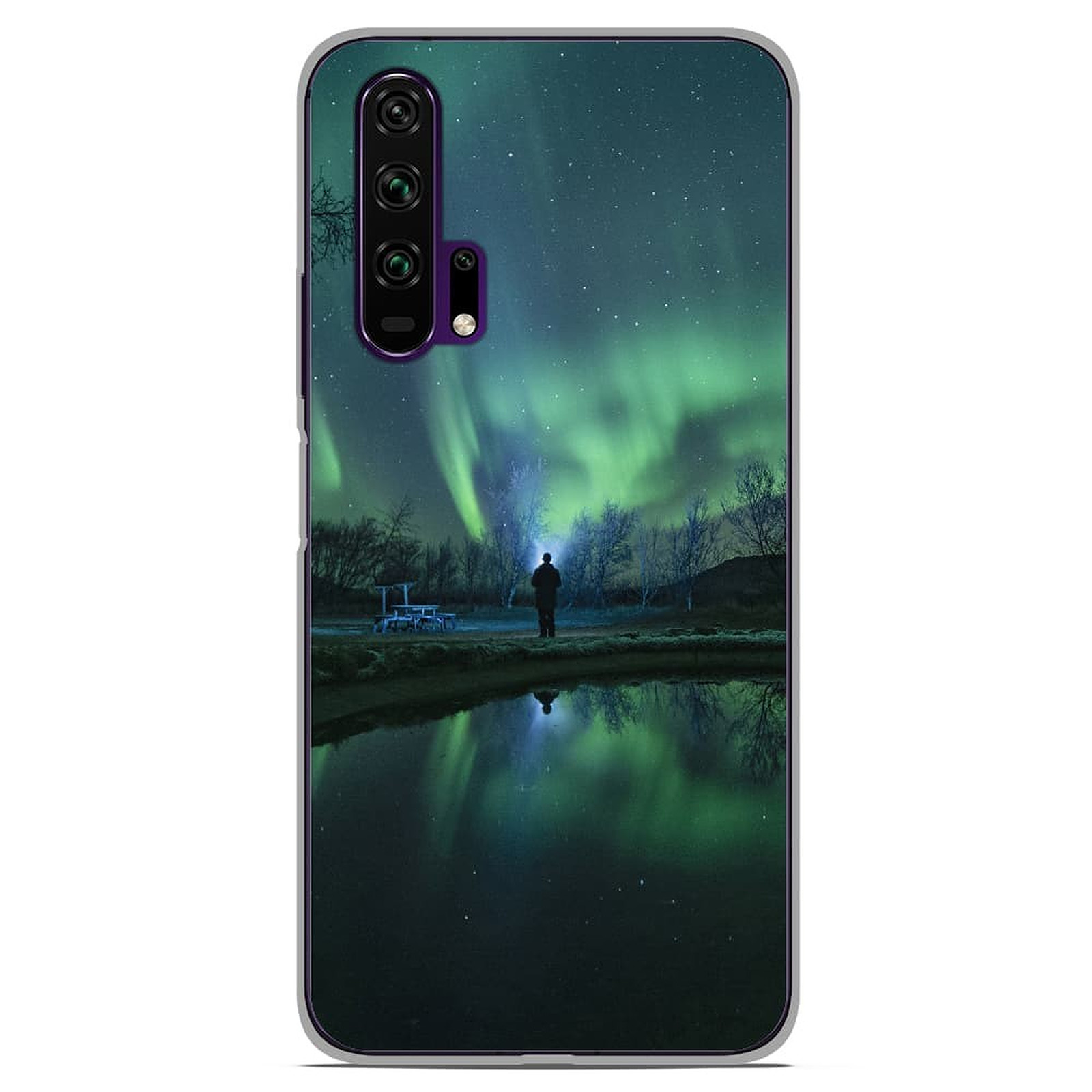 1001 Coques Coque silicone gel Huawei Honor 20 Pro motif Aurores Bore´ales - Coque telephone 1001Coques