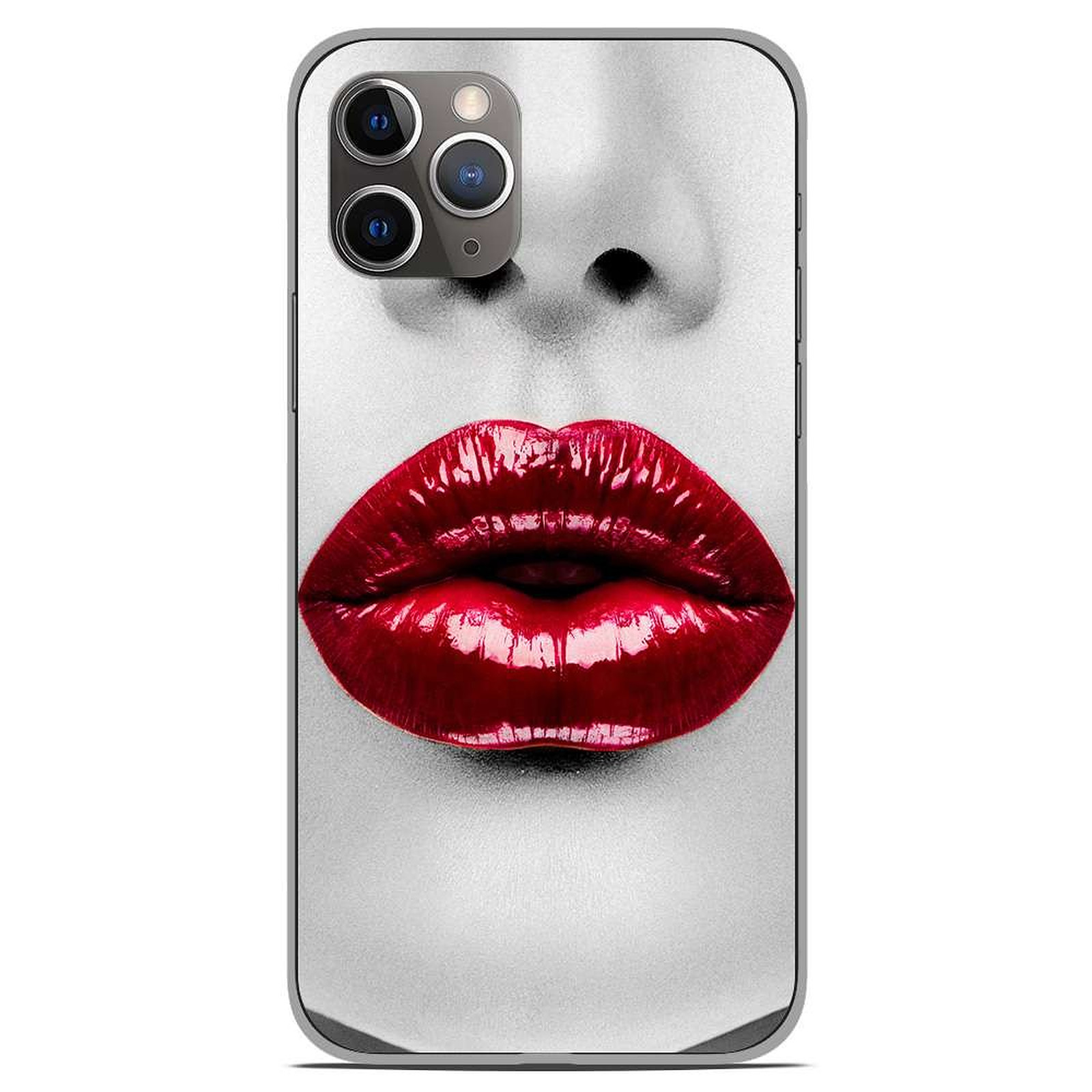 1001 Coques Coque silicone gel Apple iPhone 11 Pro motif Lèvres Rouges - Coque telephone 1001Coques