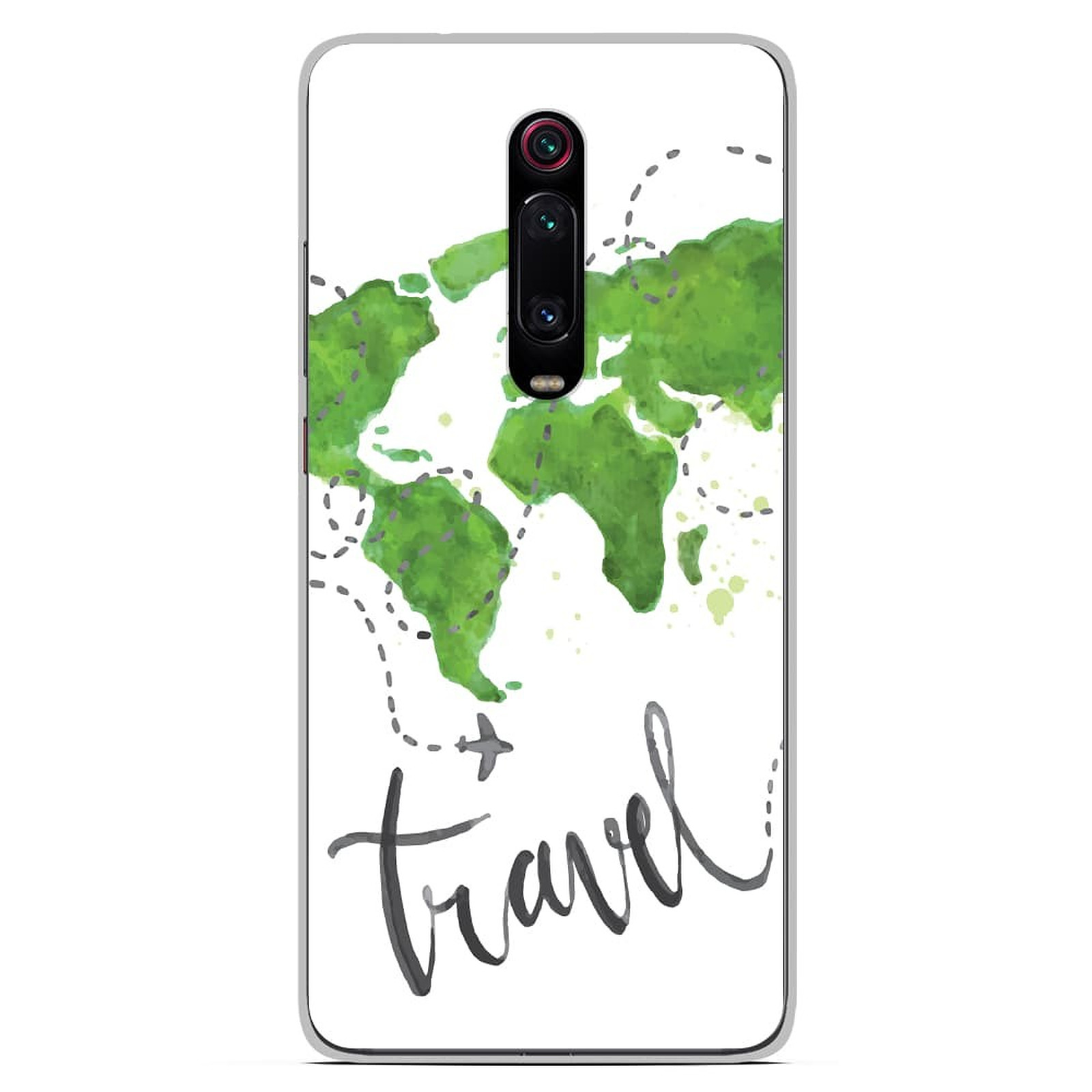 1001 Coques Coque silicone gel Xiaomi Mi 9T motif Map Travel - Coque telephone 1001Coques