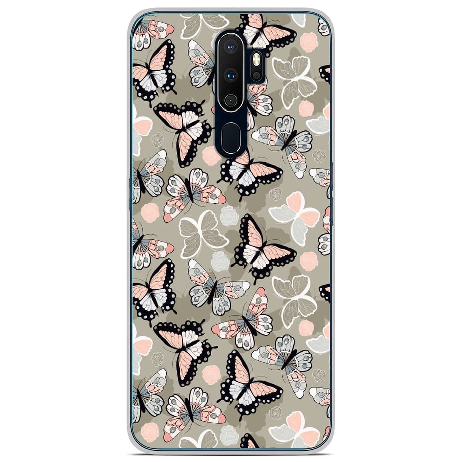 1001 Coques Coque silicone gel Oppo A5 2020 motif Papillons Vintage - Coque telephone 1001Coques