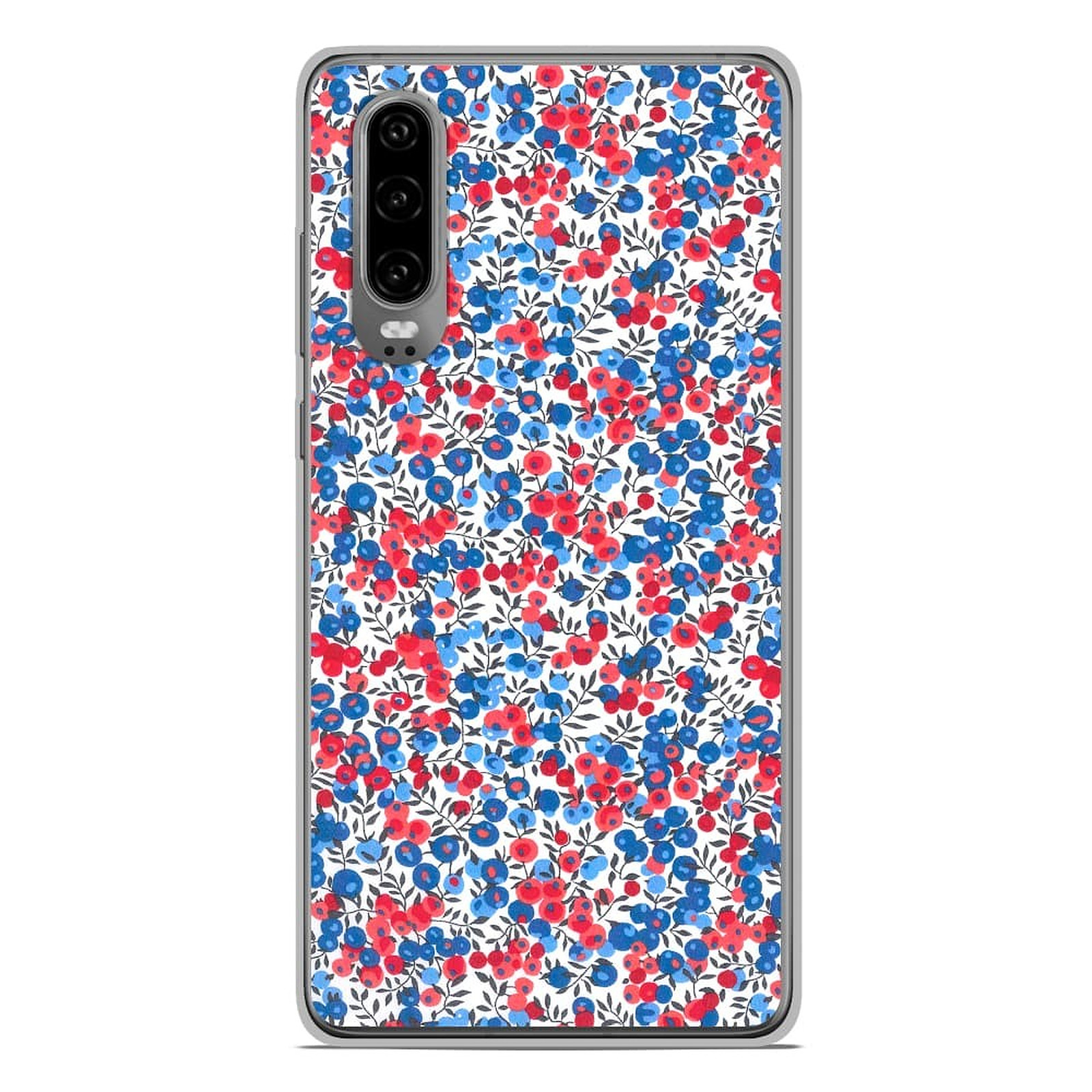 1001 Coques Coque silicone gel Huawei P30 motif Liberty Wiltshire Bleu - Coque telephone 1001Coques