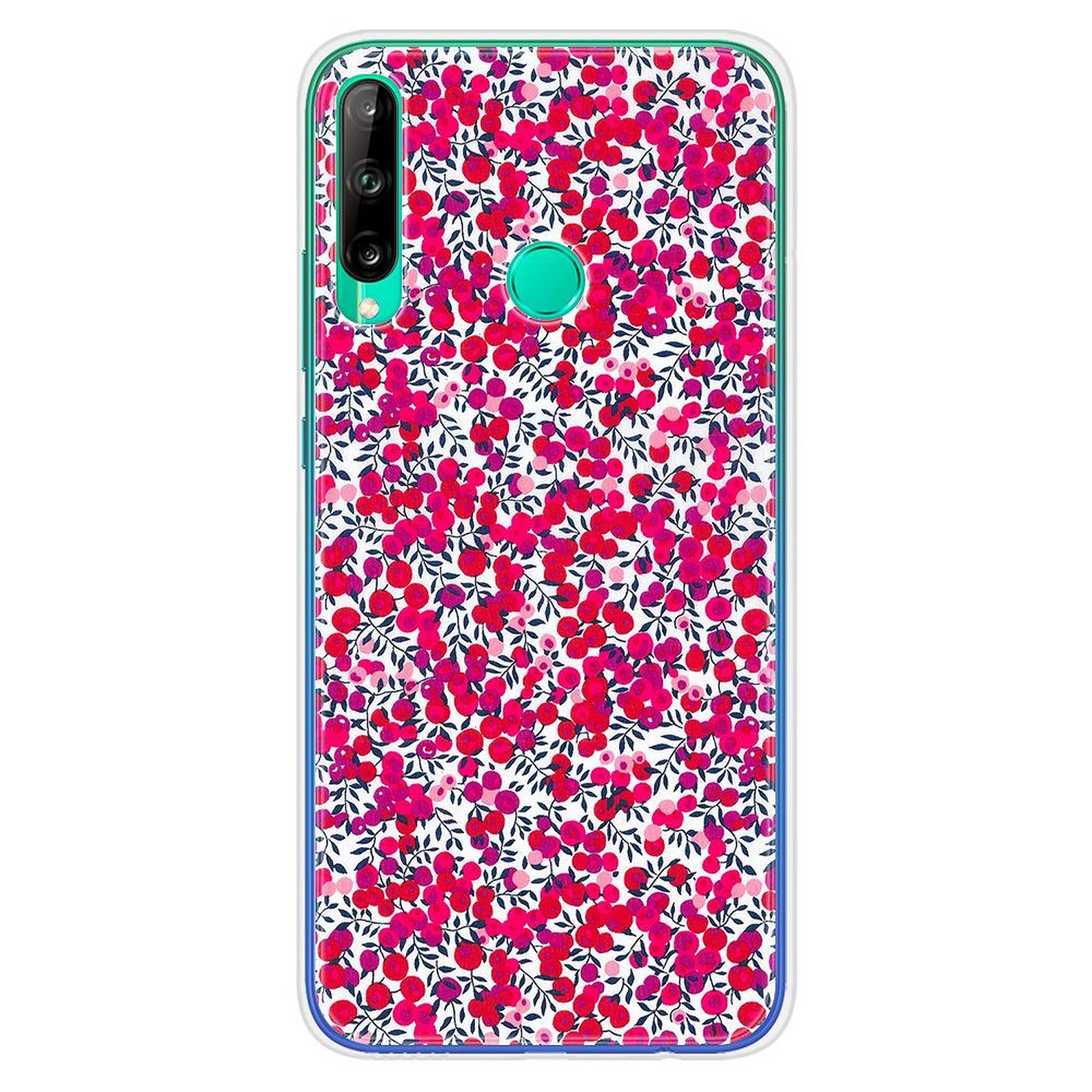 1001 Coques Coque silicone gel Huawei P40 Lite E motif Liberty Wiltshire Rouge - Coque telephone 1001Coques