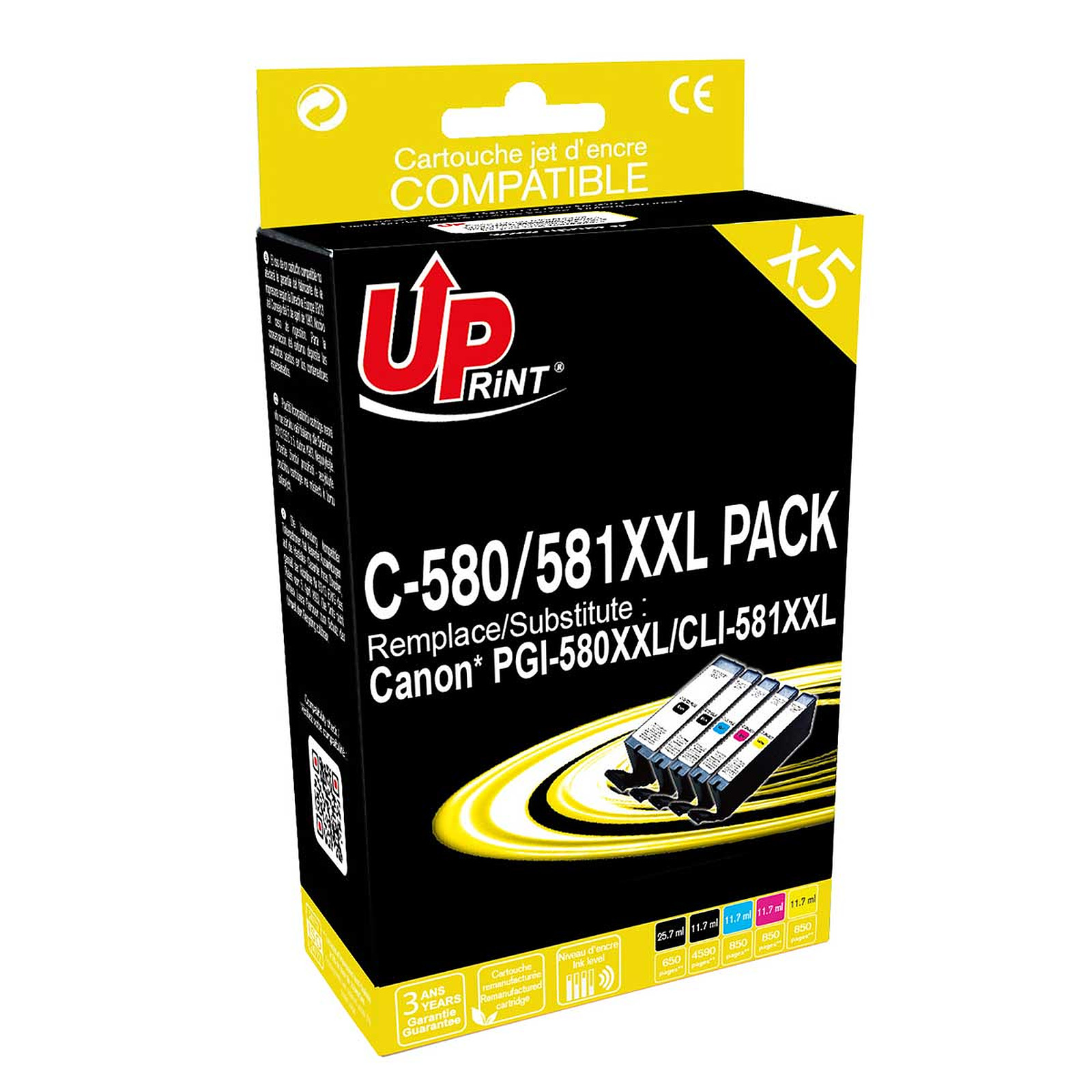 UPrint C-580/581XXL Pack - Cartouche imprimante UPrint