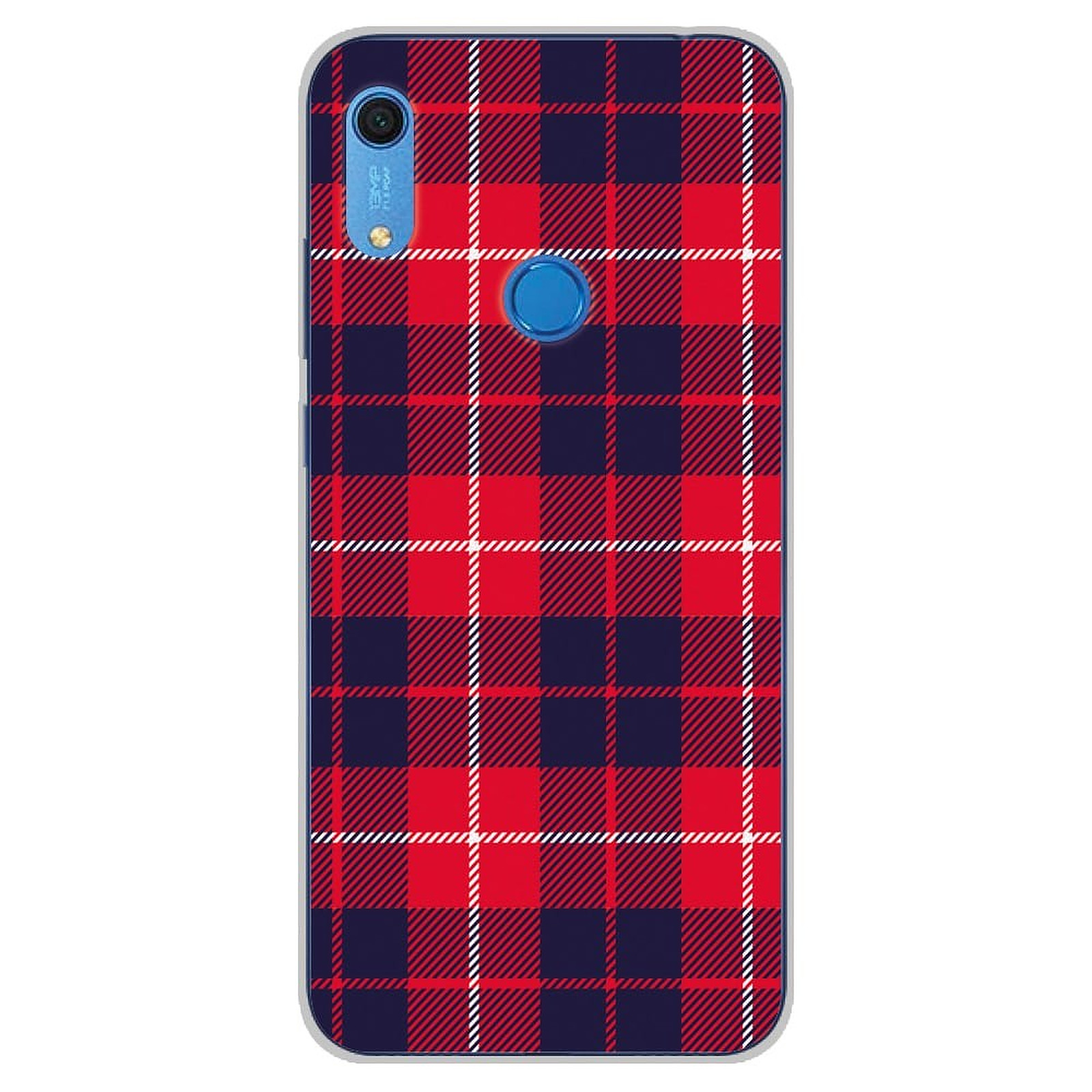 1001 Coques Coque silicone gel Huawei Y6S motif Tartan Rouge 2 - Coque telephone 1001Coques