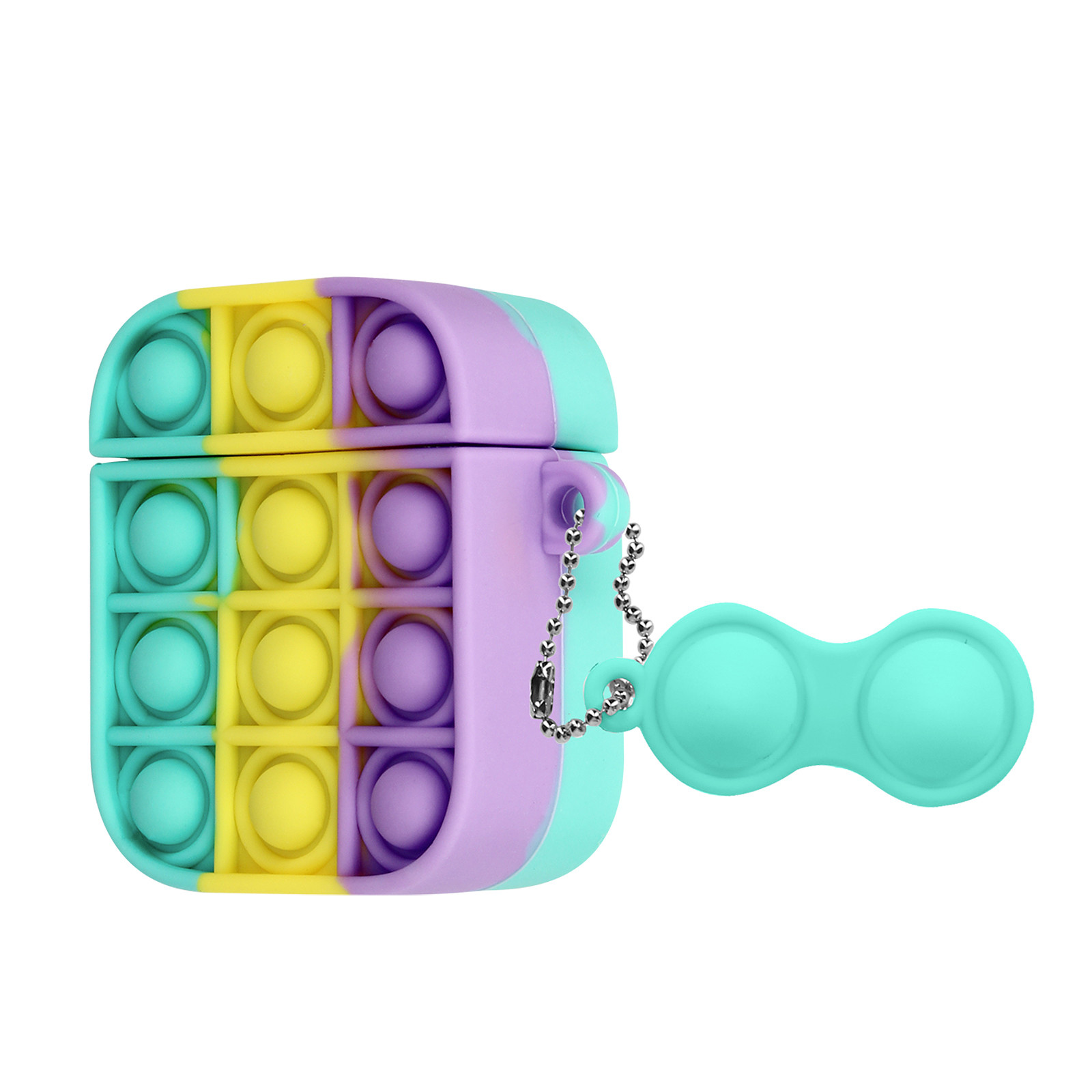 Avizar Coque pour Airpods Silicone Bubble Pop Conception 2 Parties Multicolore - Coque telephone Avizar