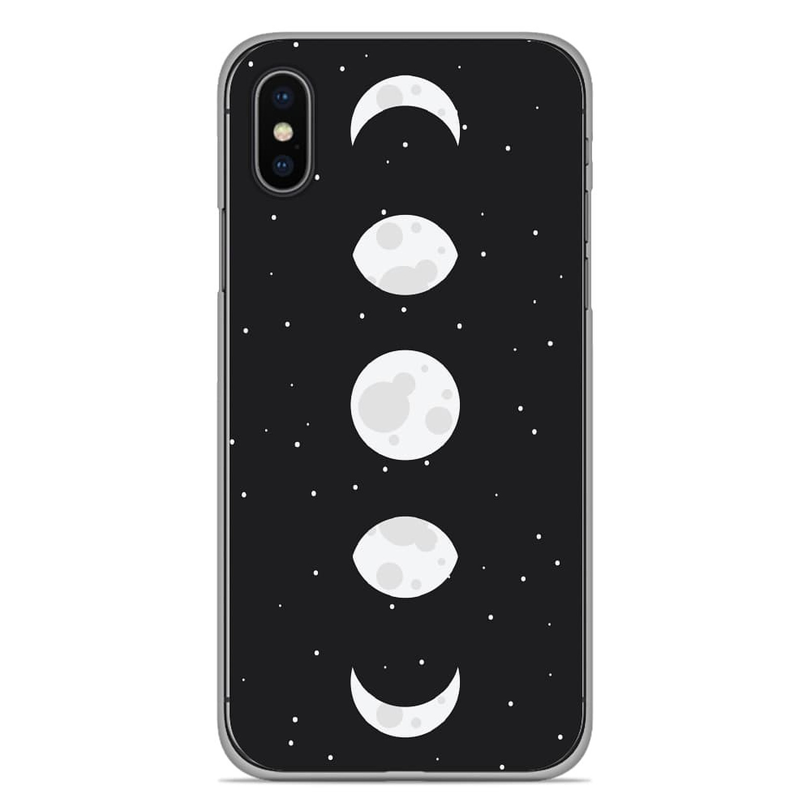 1001 Coques Coque silicone gel Apple iPhone XS Max motif Phase de Lune - Coque telephone 1001Coques