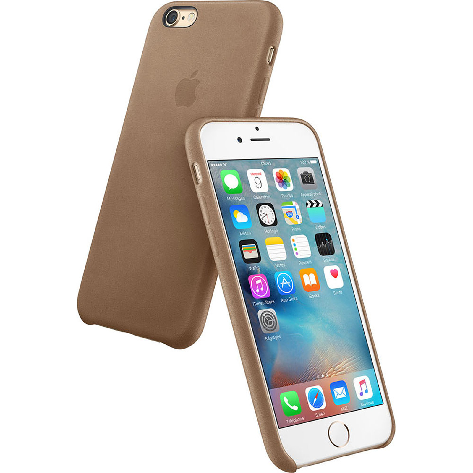 Apple Coque en cuir Marron Apple iPhone 6s Plus - Coque telephone Apple