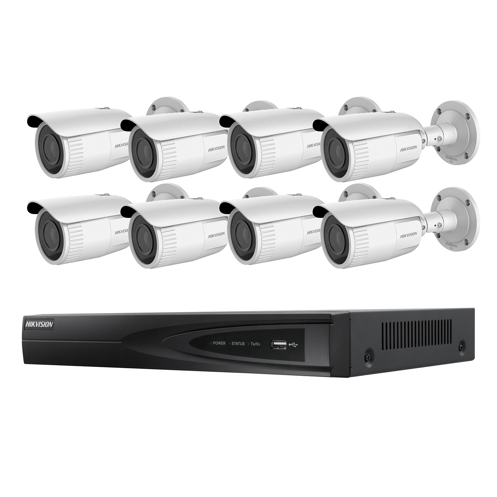 Hikvision - Kit 8 cameras - HIK-KITNVR8BULL2-001 - Camera de surveillance Hikvision