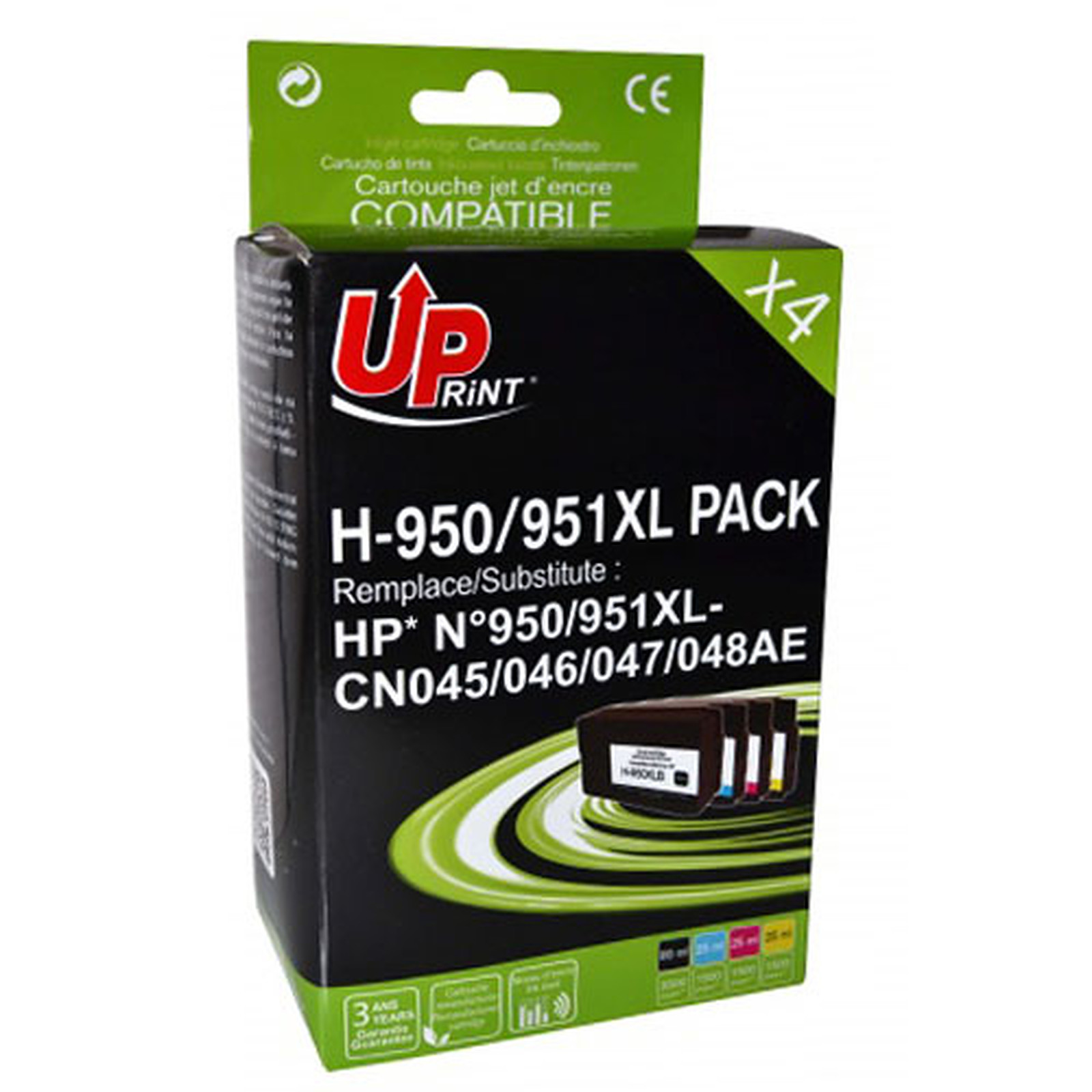 UPrint HP 950/951XL - C2P43AE Pack 4 - Cartouche imprimante UPrint