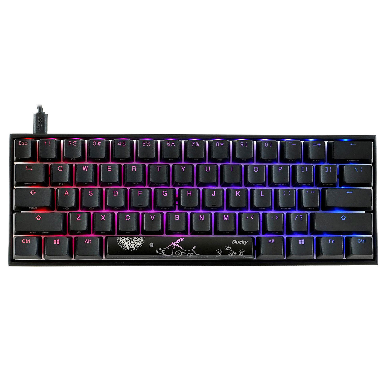 Ducky Channel Mecha Mini (Cherry MX RGB Silent Red) - Clavier PC Ducky Channel