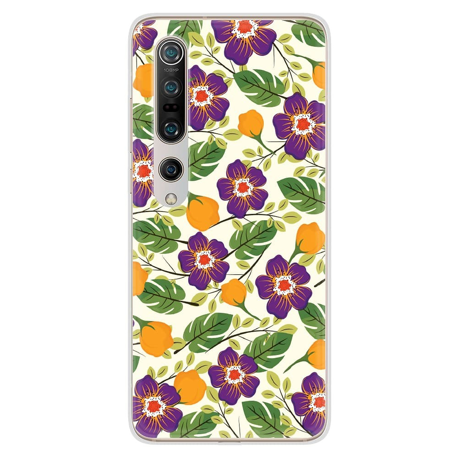 1001 Coques Coque silicone gel Xiaomi Mi 10 / Mi 10 pro motif Fleurs Violettes - Coque telephone 1001Coques